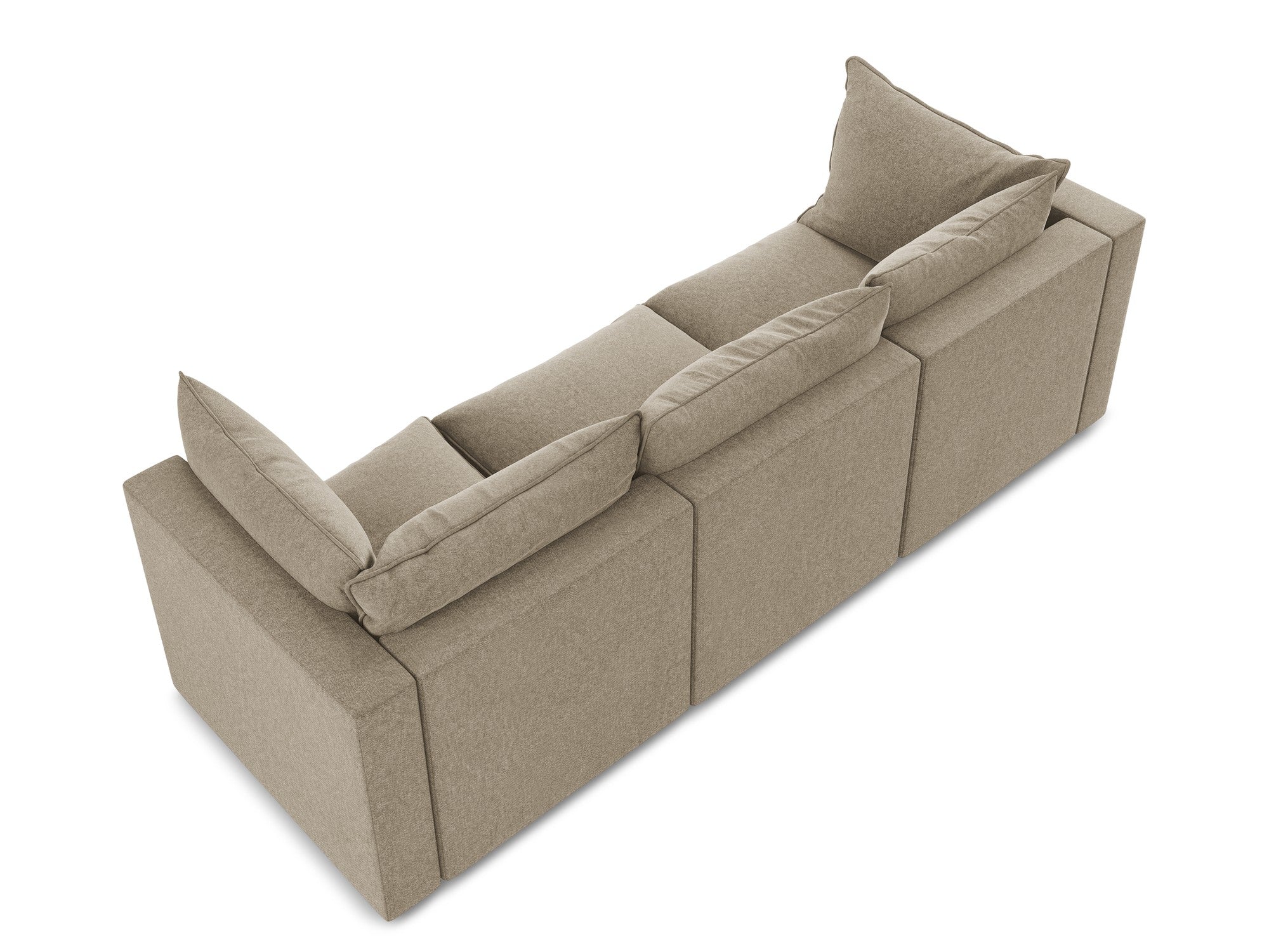 Sofa van fluweel 3-zits MANAO beige