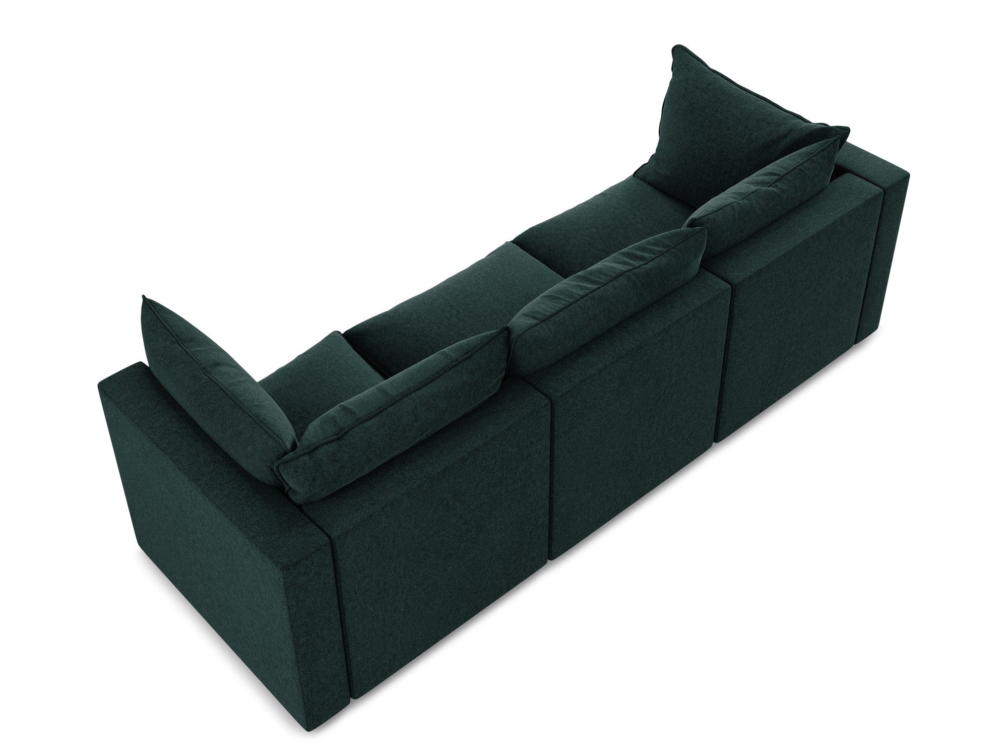 Sofa van fluweel voor 3 personen MANAO grijs-groen