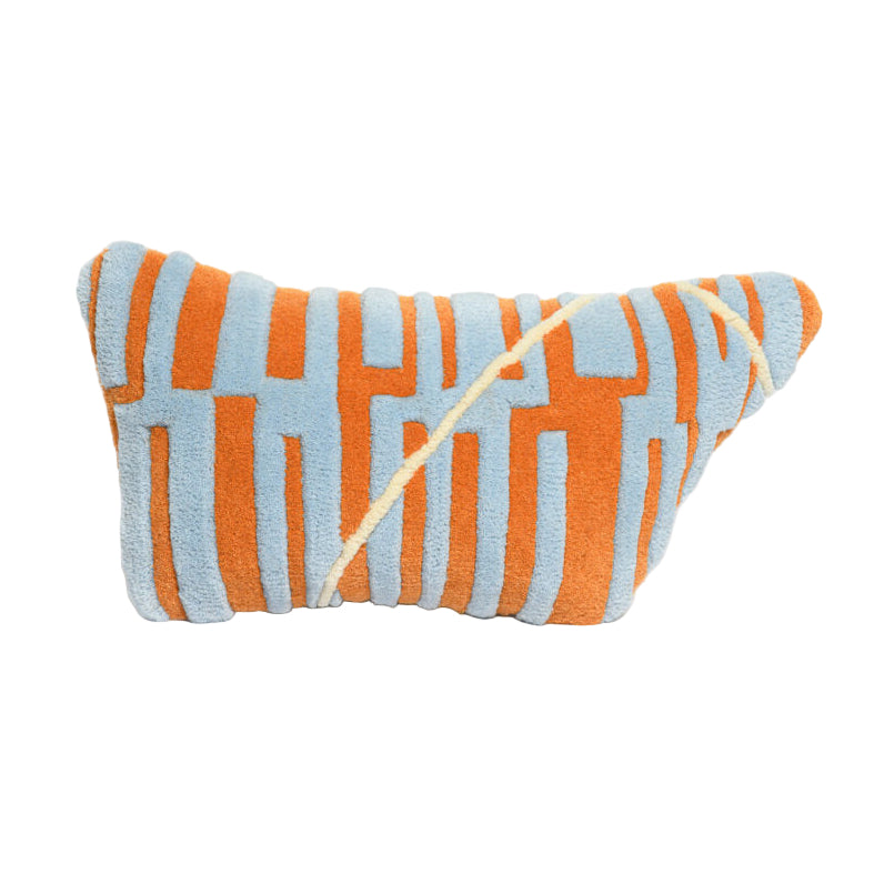 Decoratieve kussen MAYA oranje met blauw