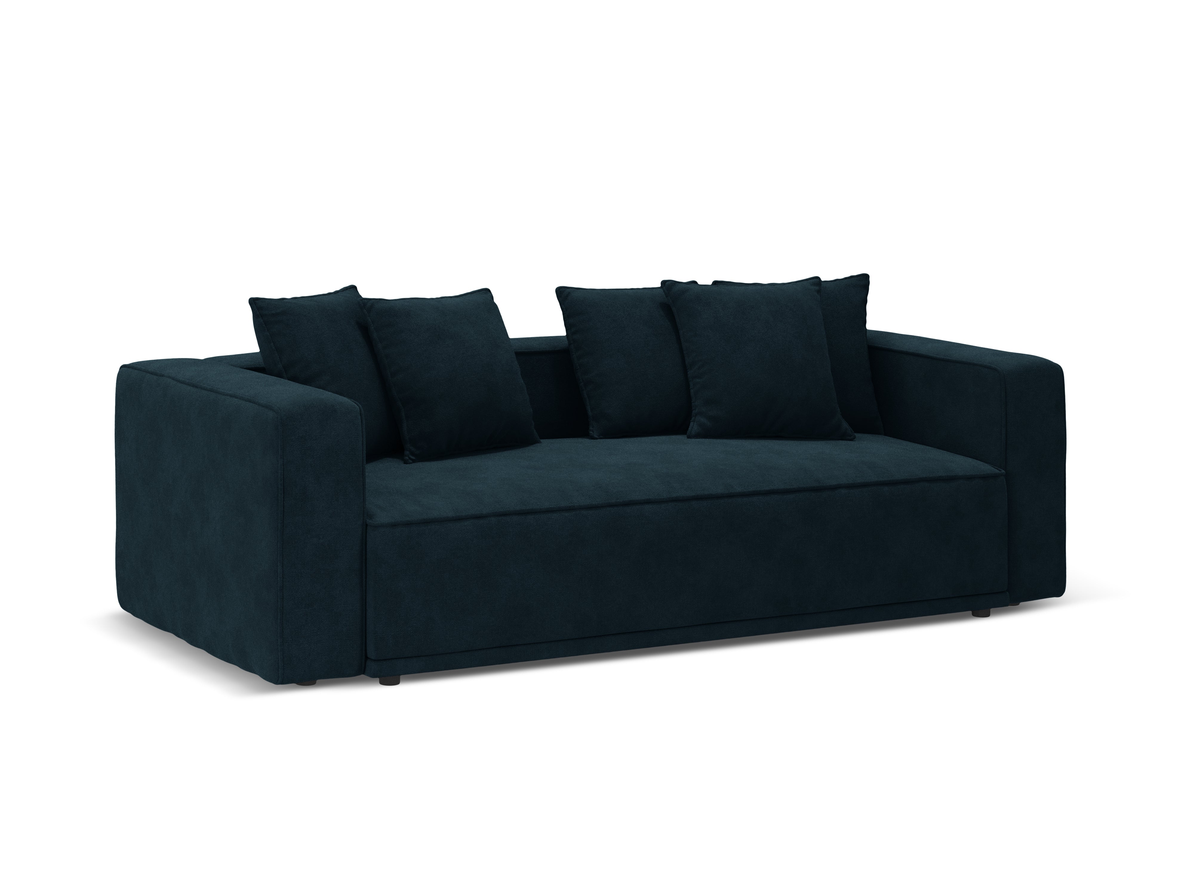 Sofa van fluweel met slaapfunctie RIBES petrolblauw