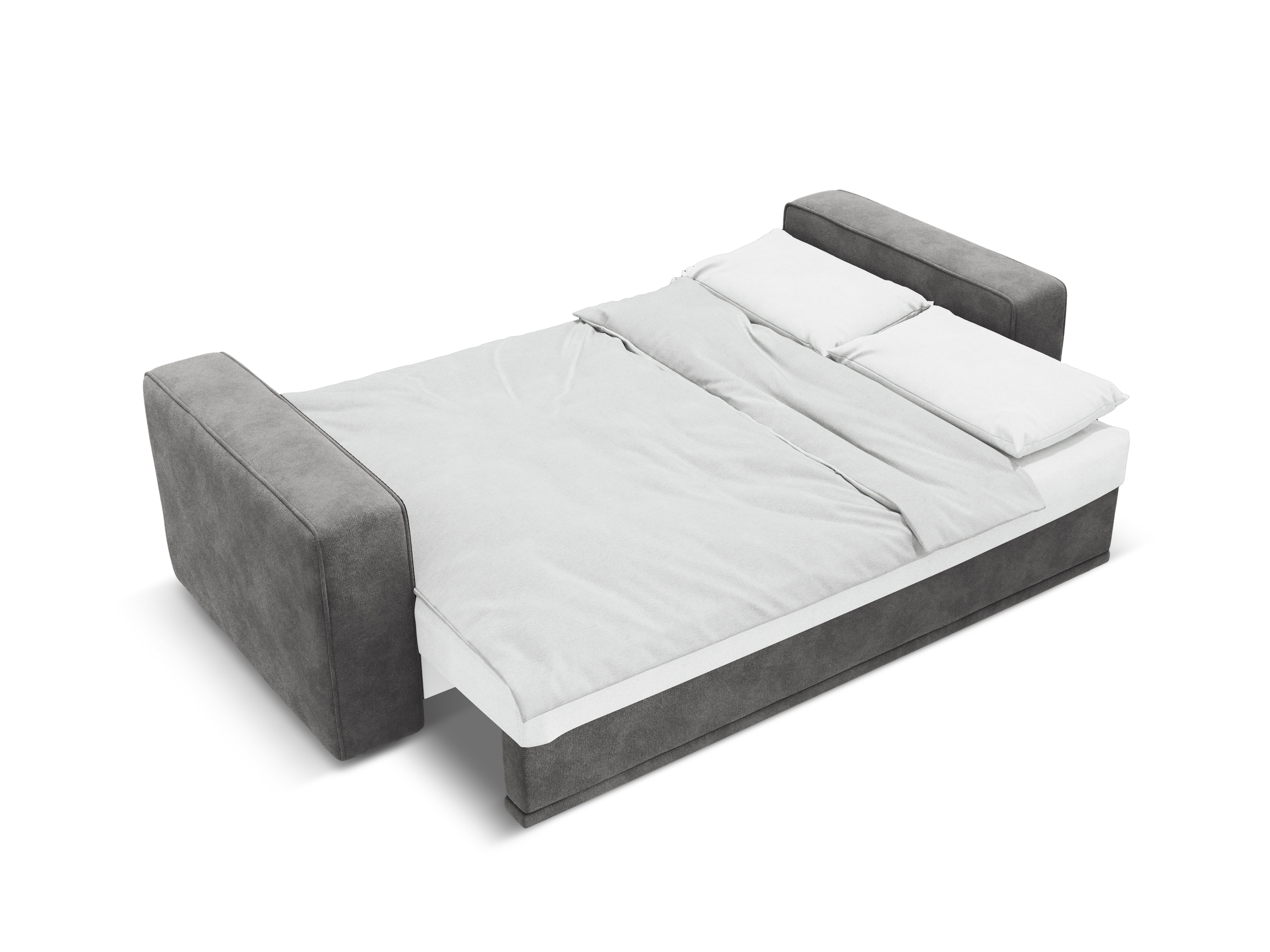 Fluwelen bank met slaapfunctie RIBES grijs