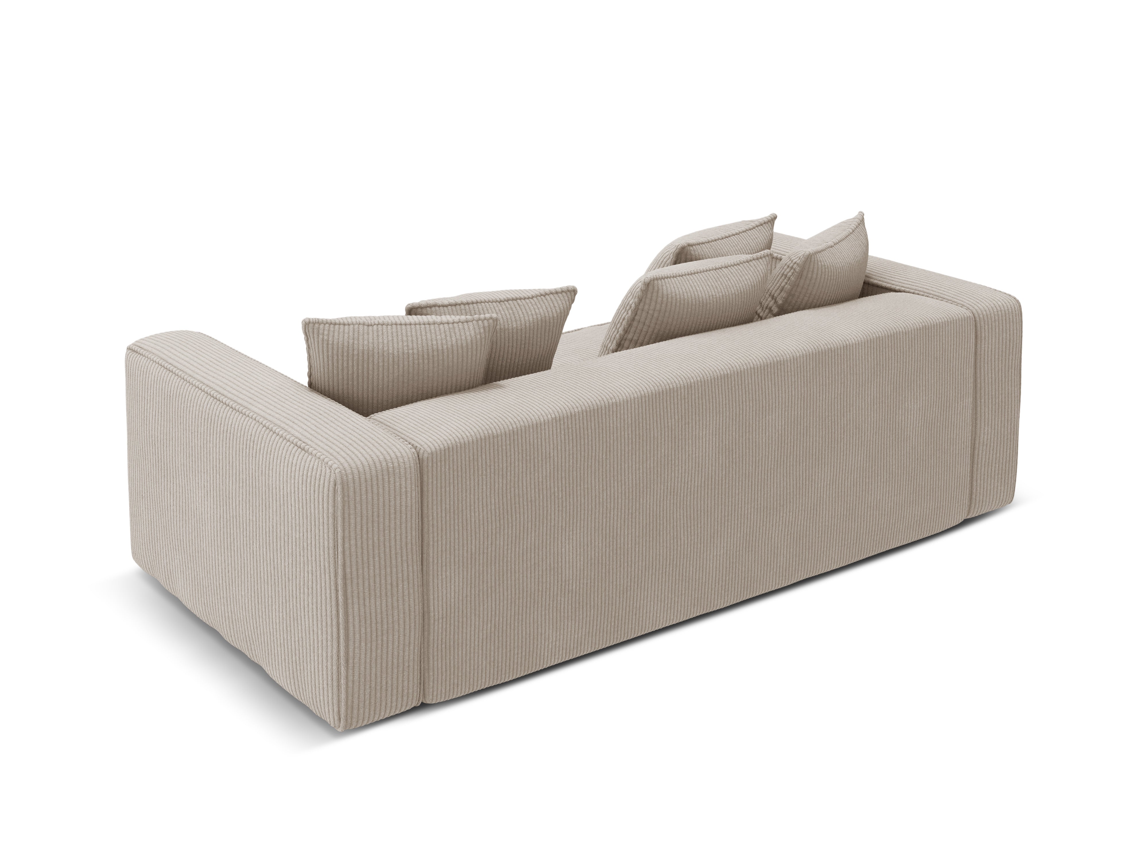 RIBES Sofa with Sleeping Function Beige Corduroy
