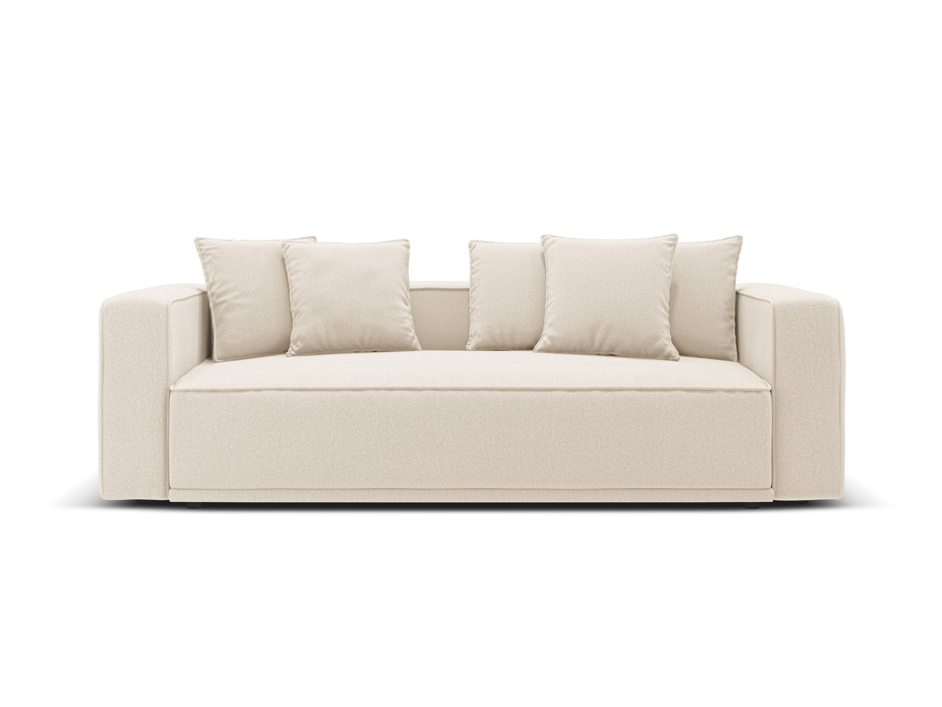 Sofa mit Schlaffunktion RIBES hellbeige Chenille