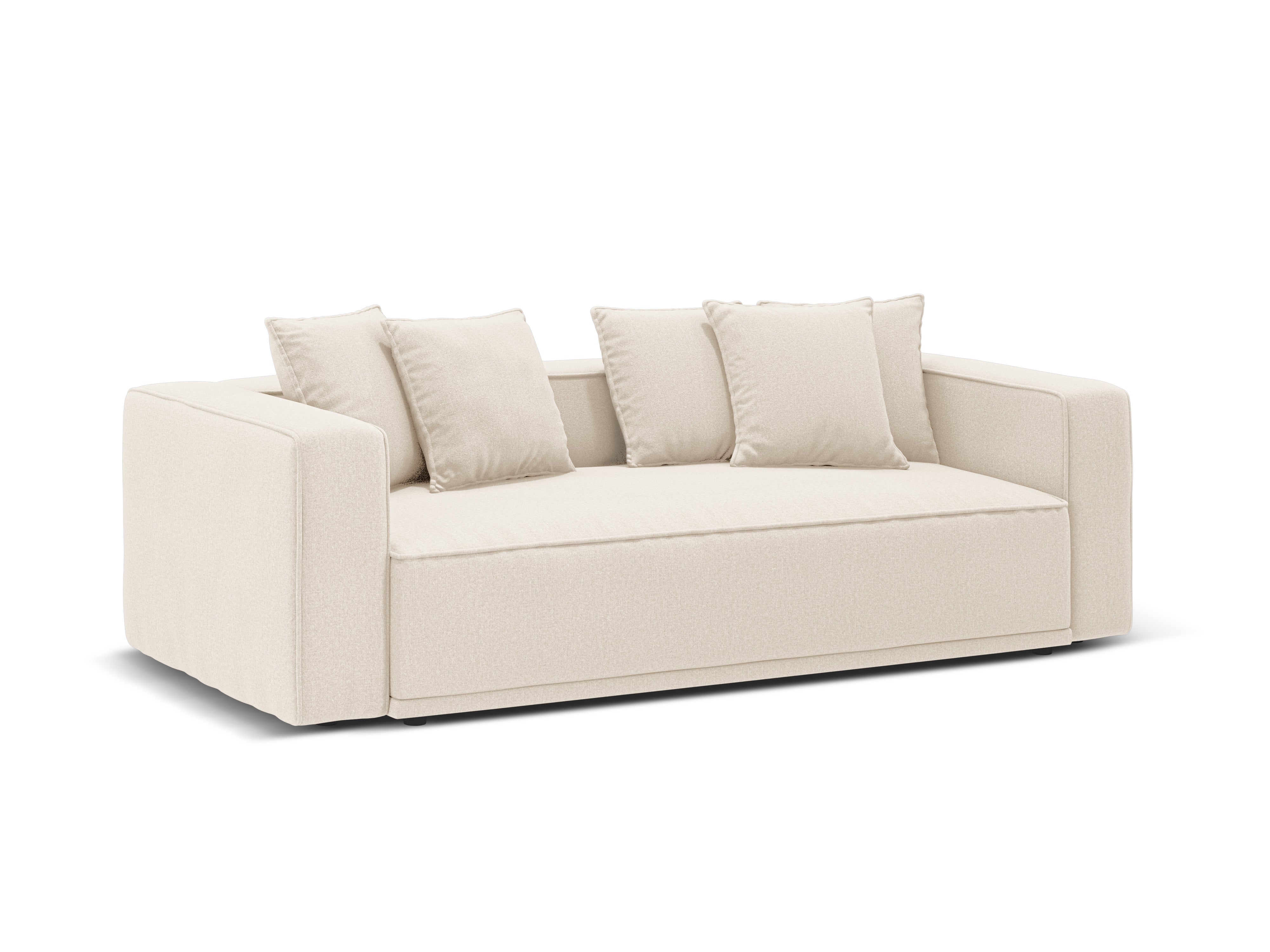 Sofa mit Schlaffunktion RIBES hellbeige Chenille