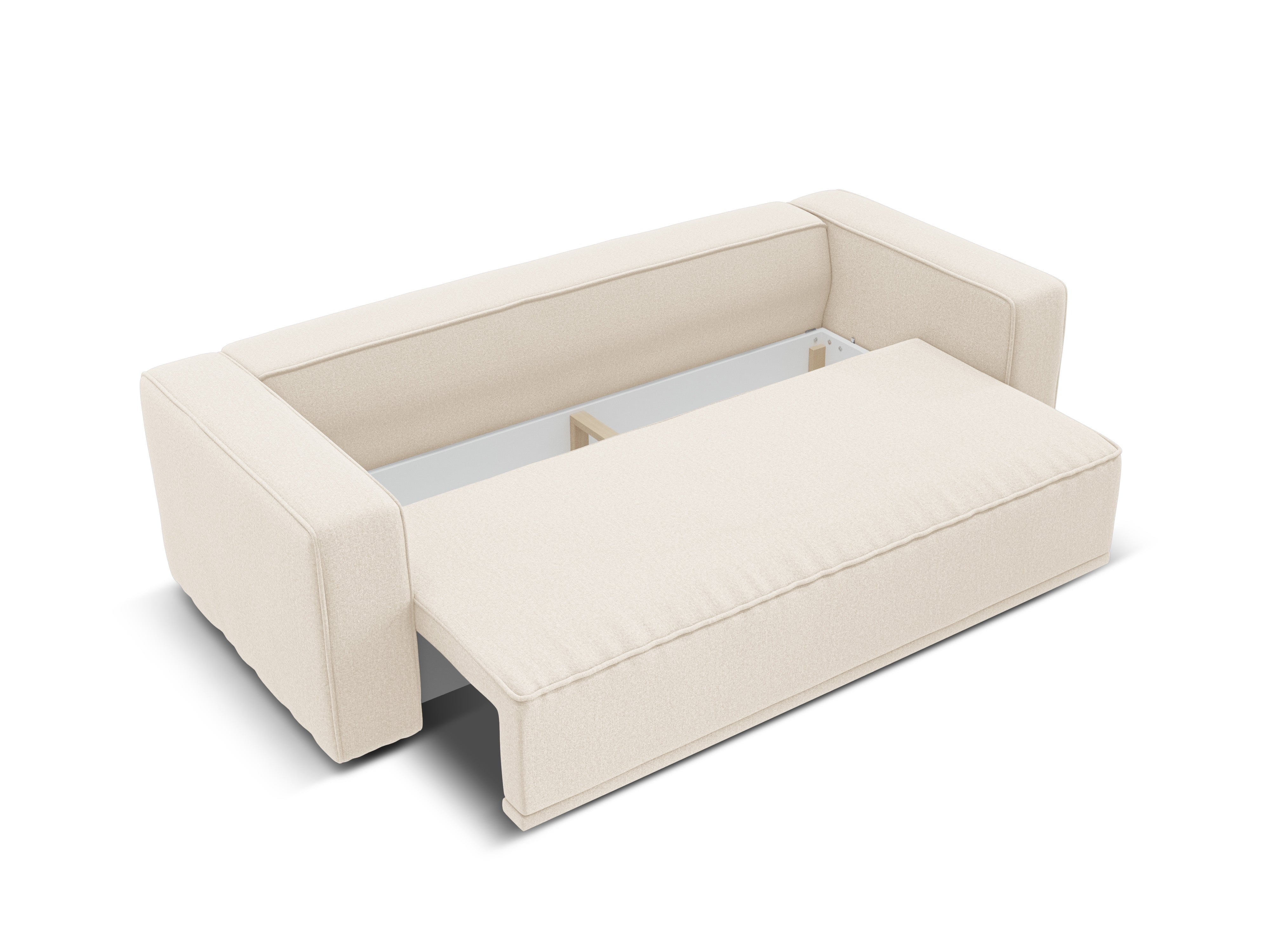 Sofa mit Schlaffunktion RIBES hellbeige Chenille