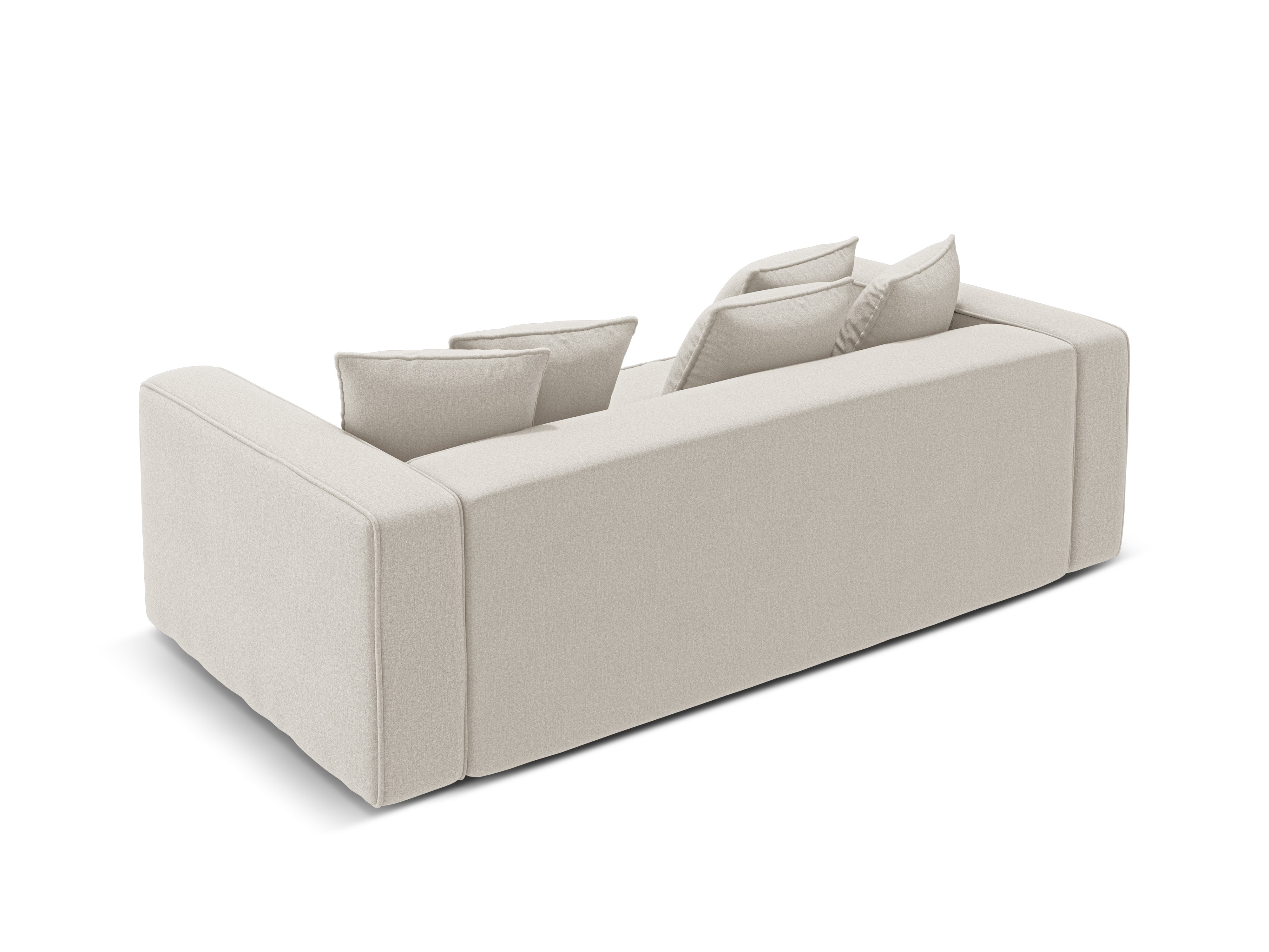 RIBES Beige Chenille Sofa with Sleeping Function