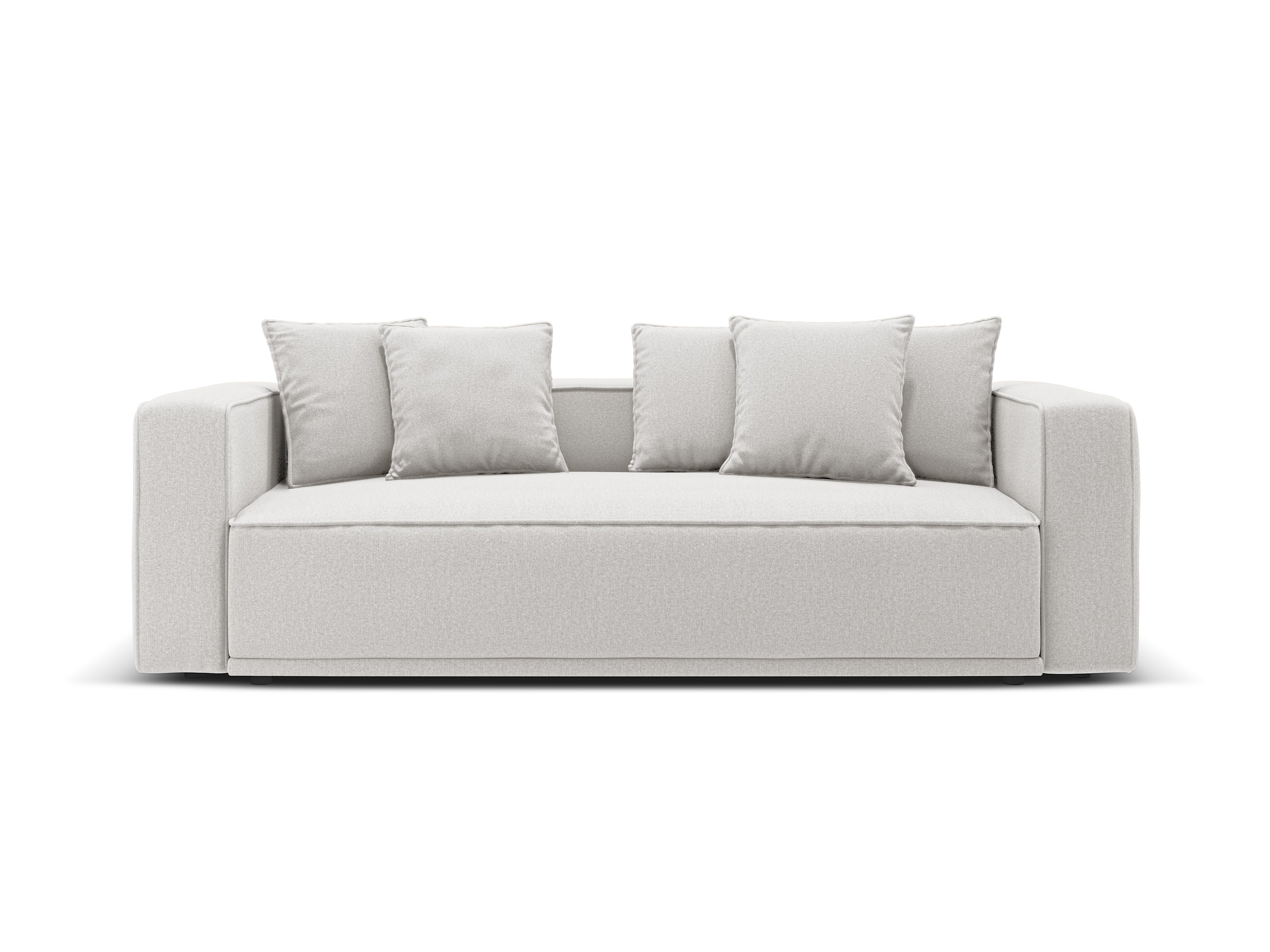 Sofa mit Schlaffunktion RIBES silberner Chenille