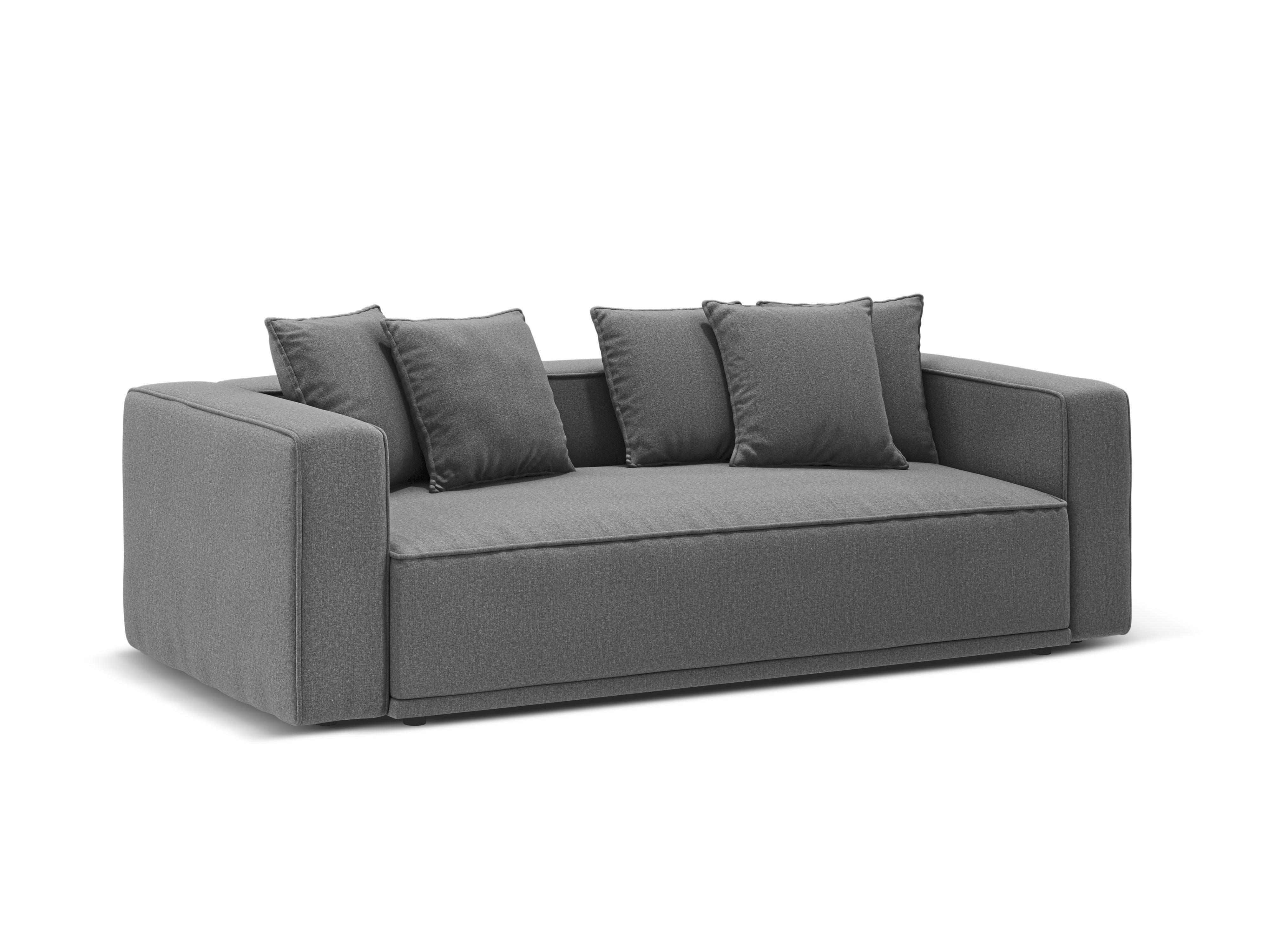 Sofa met slaapfunctie RIBES grijs chenille