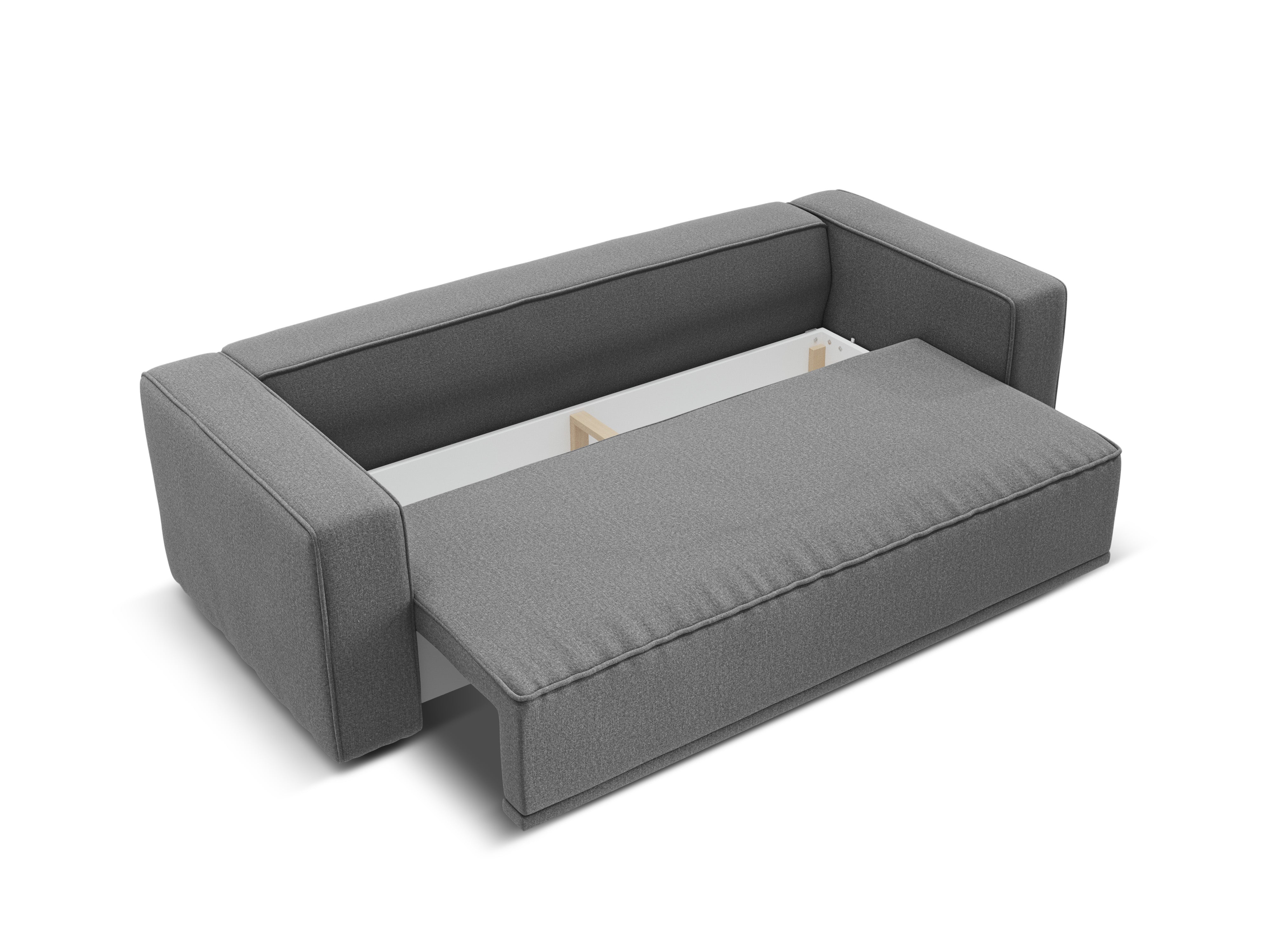 Sofa met slaapfunctie RIBES grijs chenille