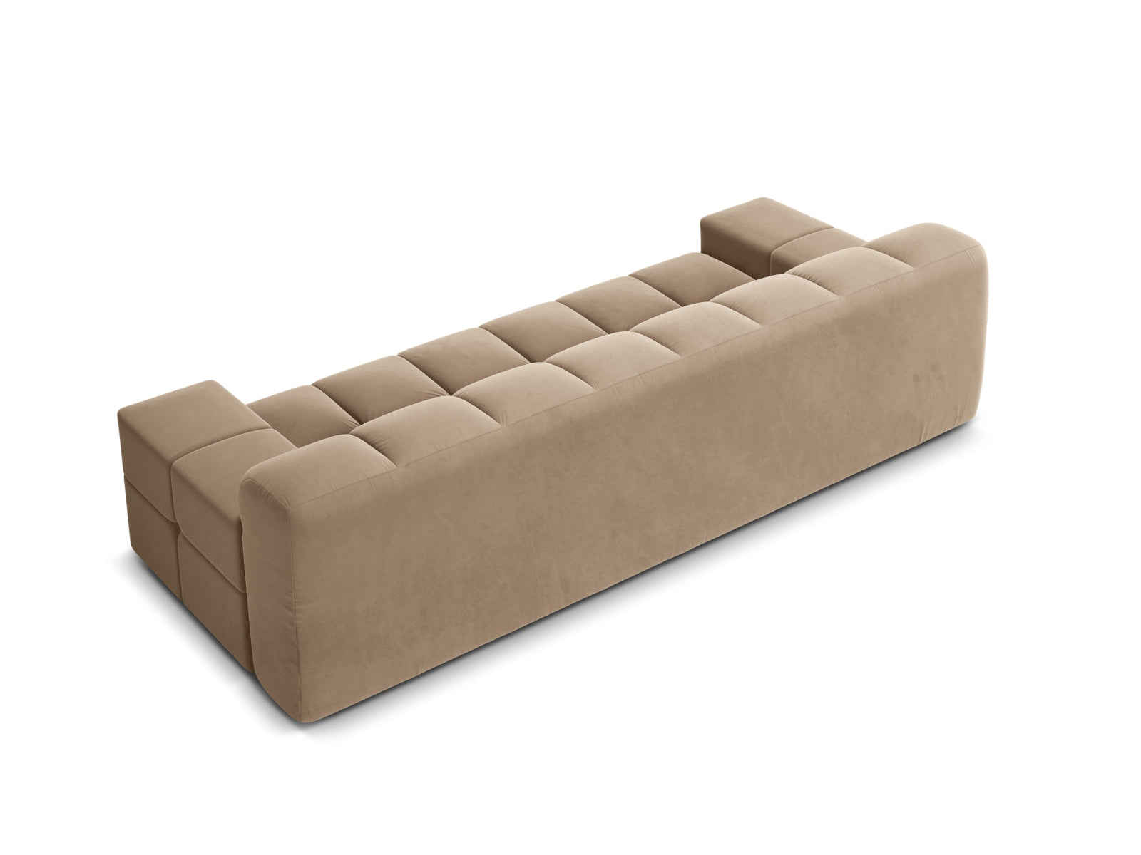 Sofa van fluweel 3-zits AGAVE beige