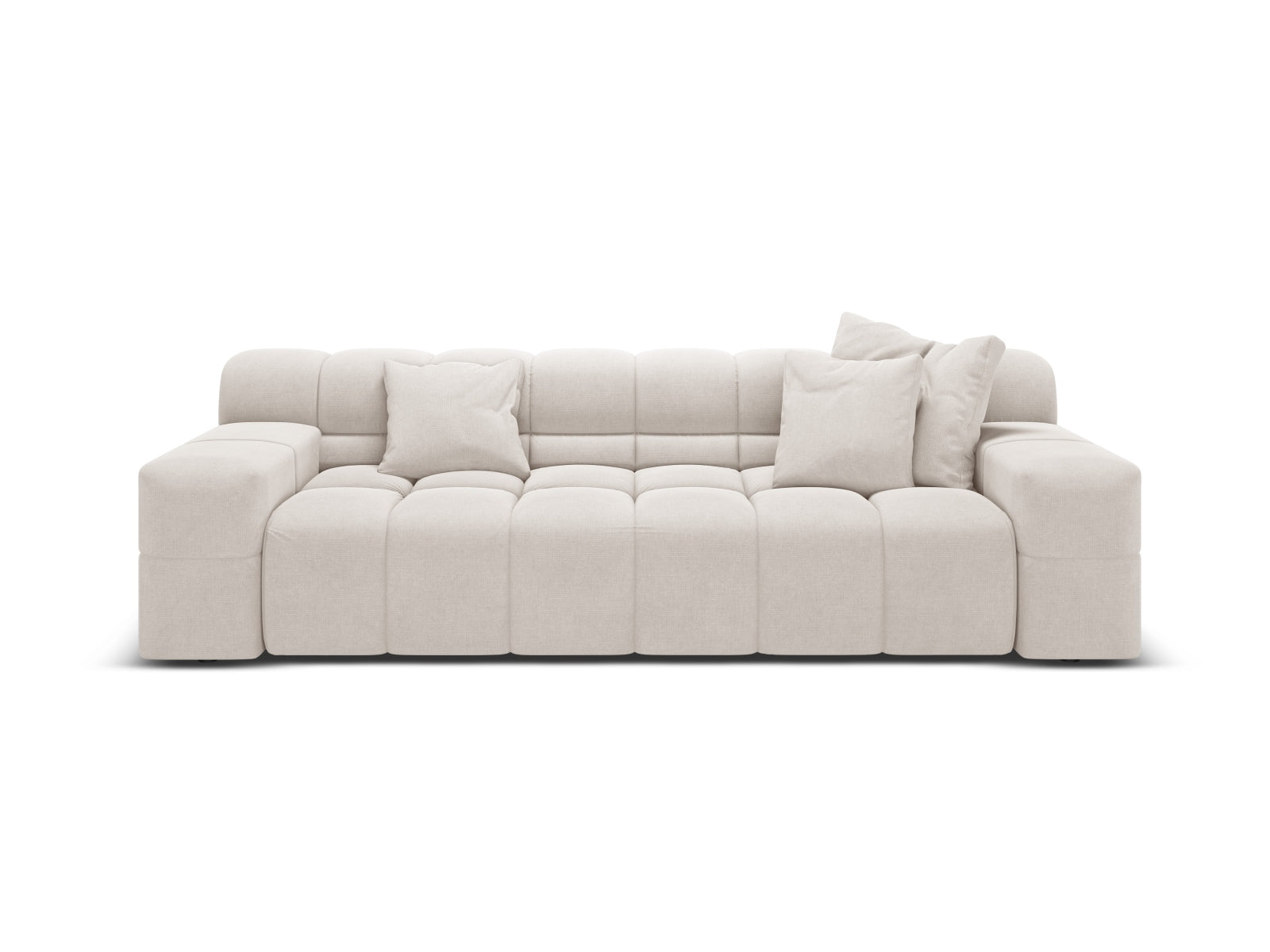 Sofa 3-zits AGAVE lichtbeige chenille