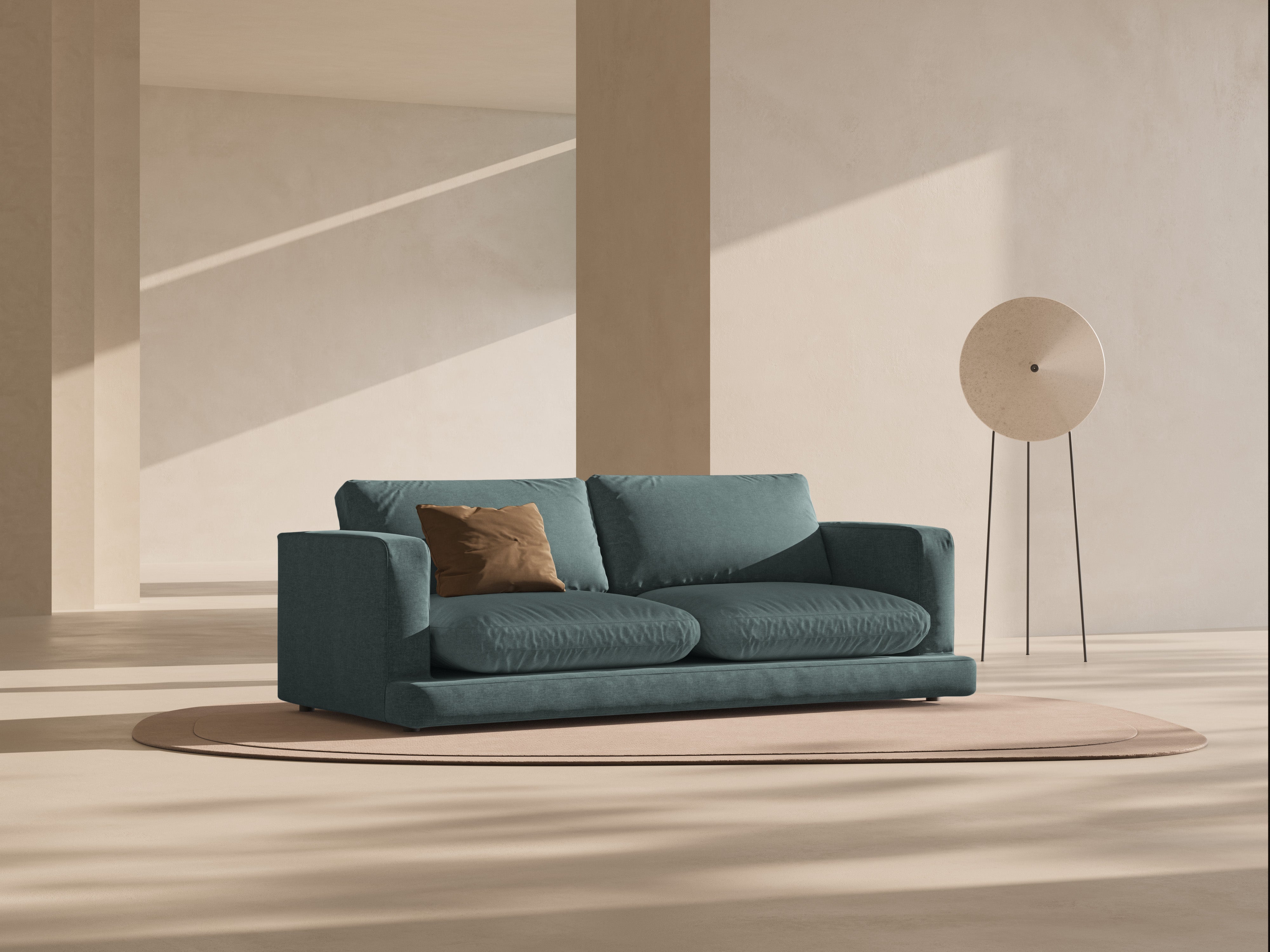 Sofa 3-zits DAPHNE zeegroene chenille