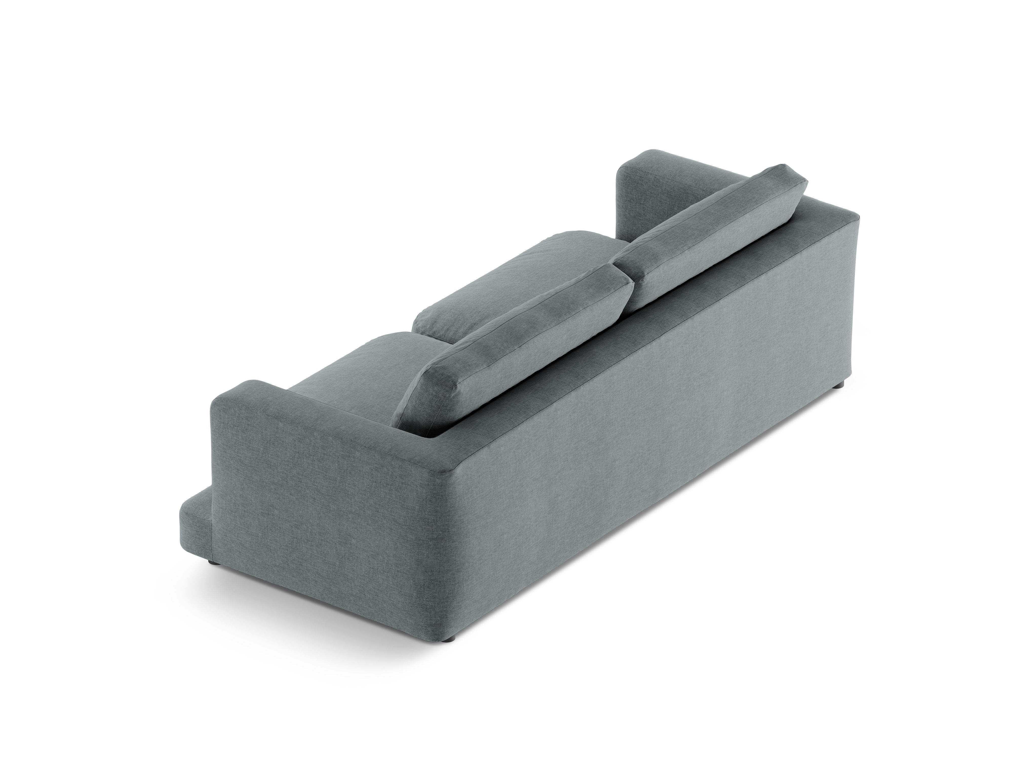 Sofa 3-Sitzer DAPHNE dunkelgrau Chenille