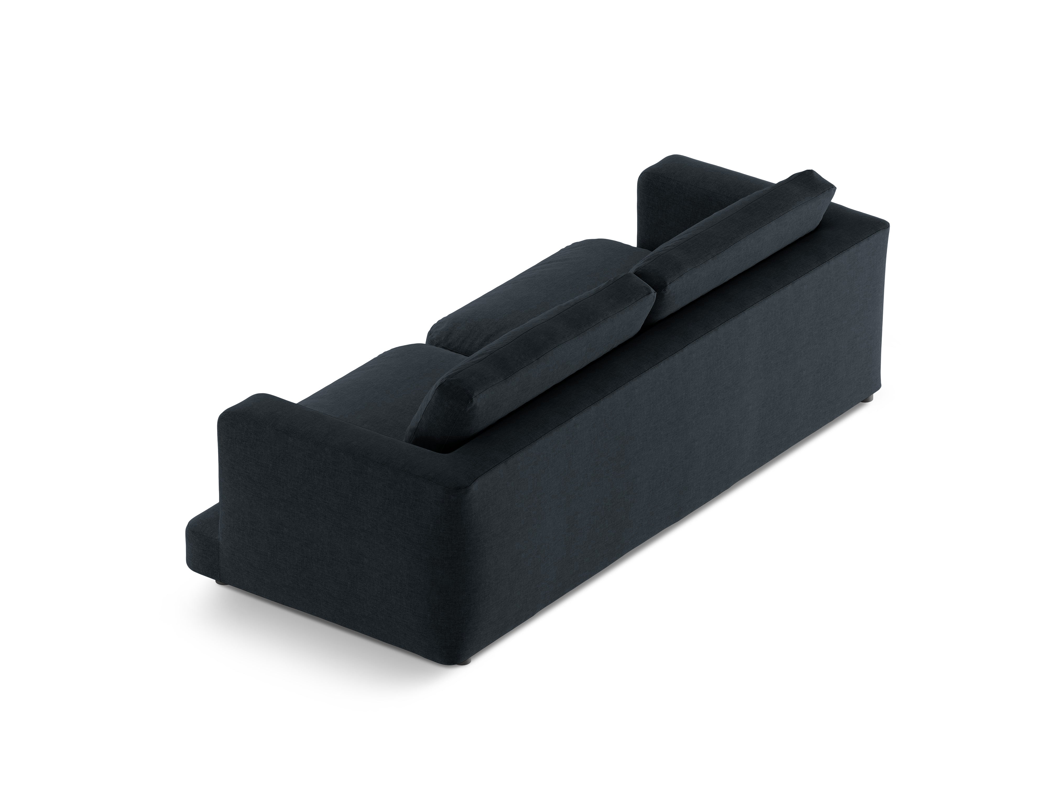 Sofa 3-zits DAPHNE zwart chenille