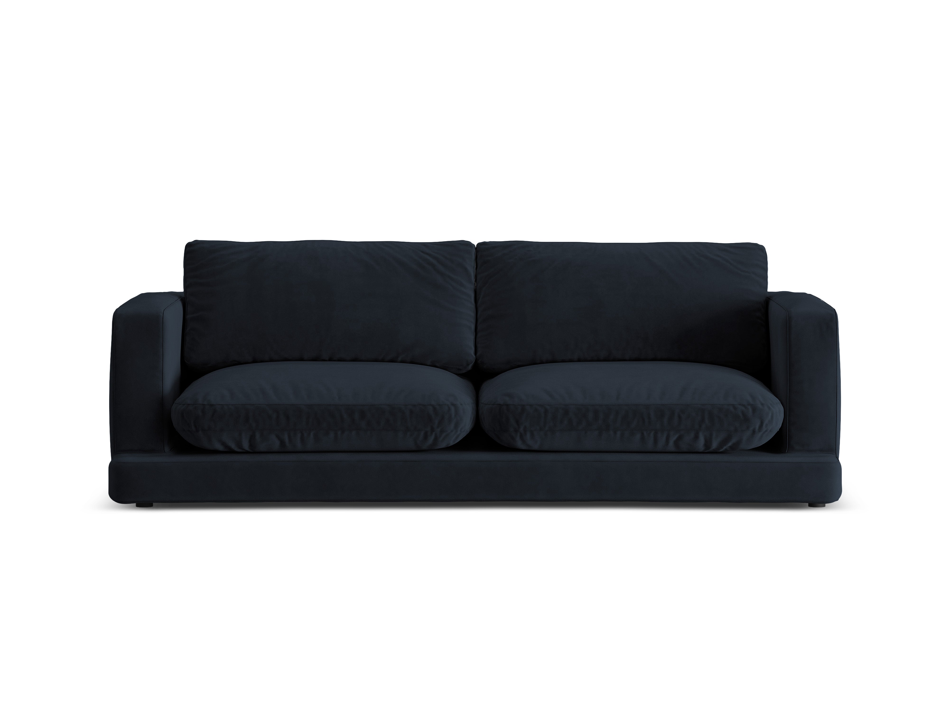 Sofa van fluweel voor 3 personen DAPHNE marineblauw