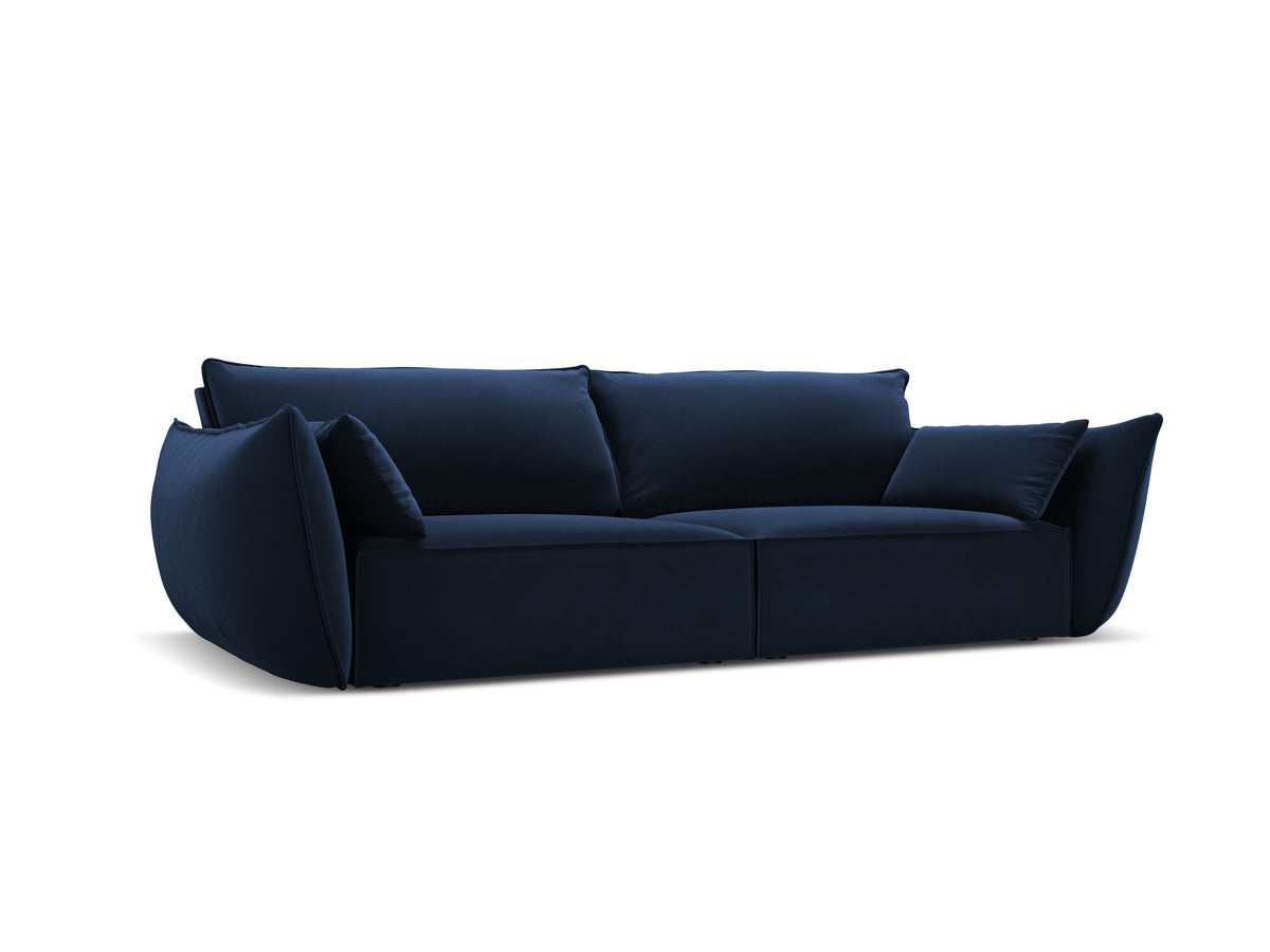 Sofa van fluweel 3-zits VANDA marineblauw