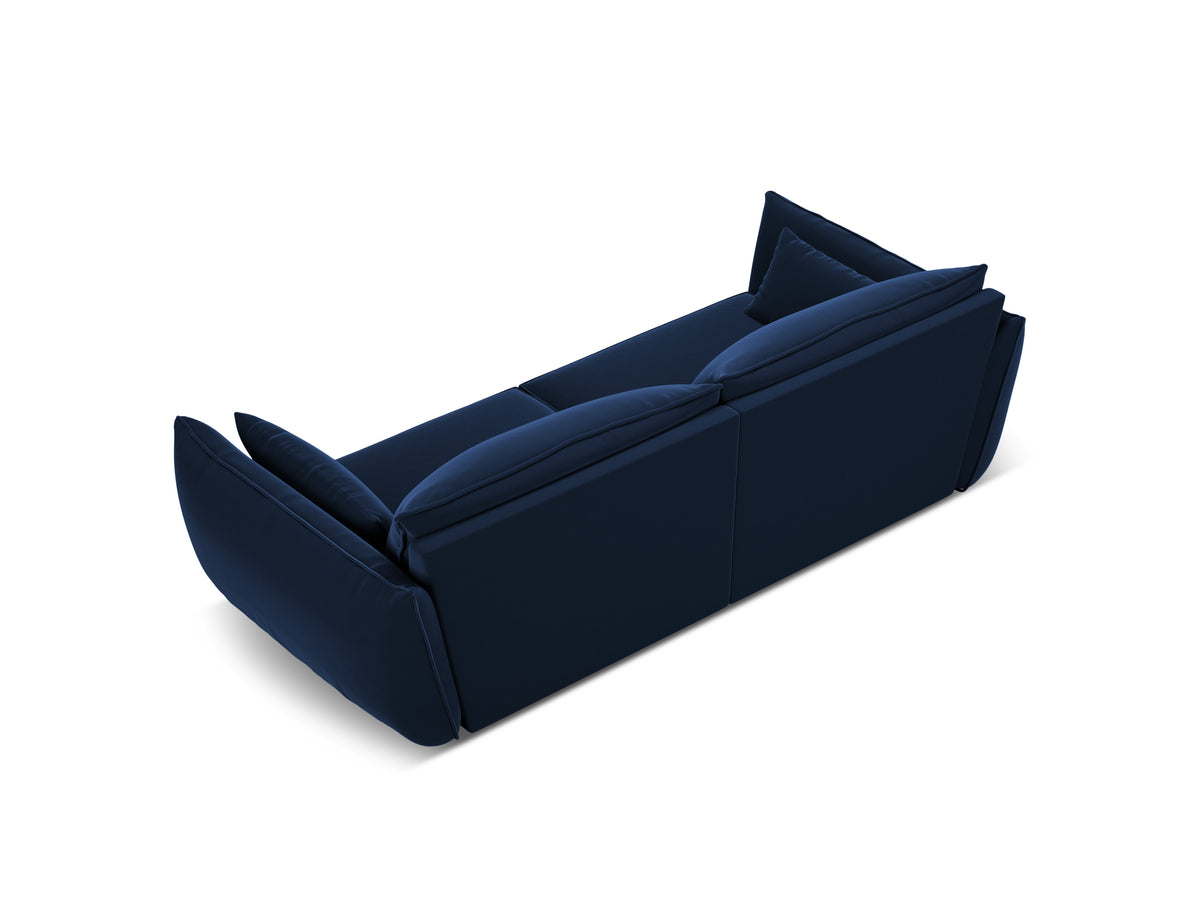 Sofa van fluweel 3-zits VANDA marineblauw