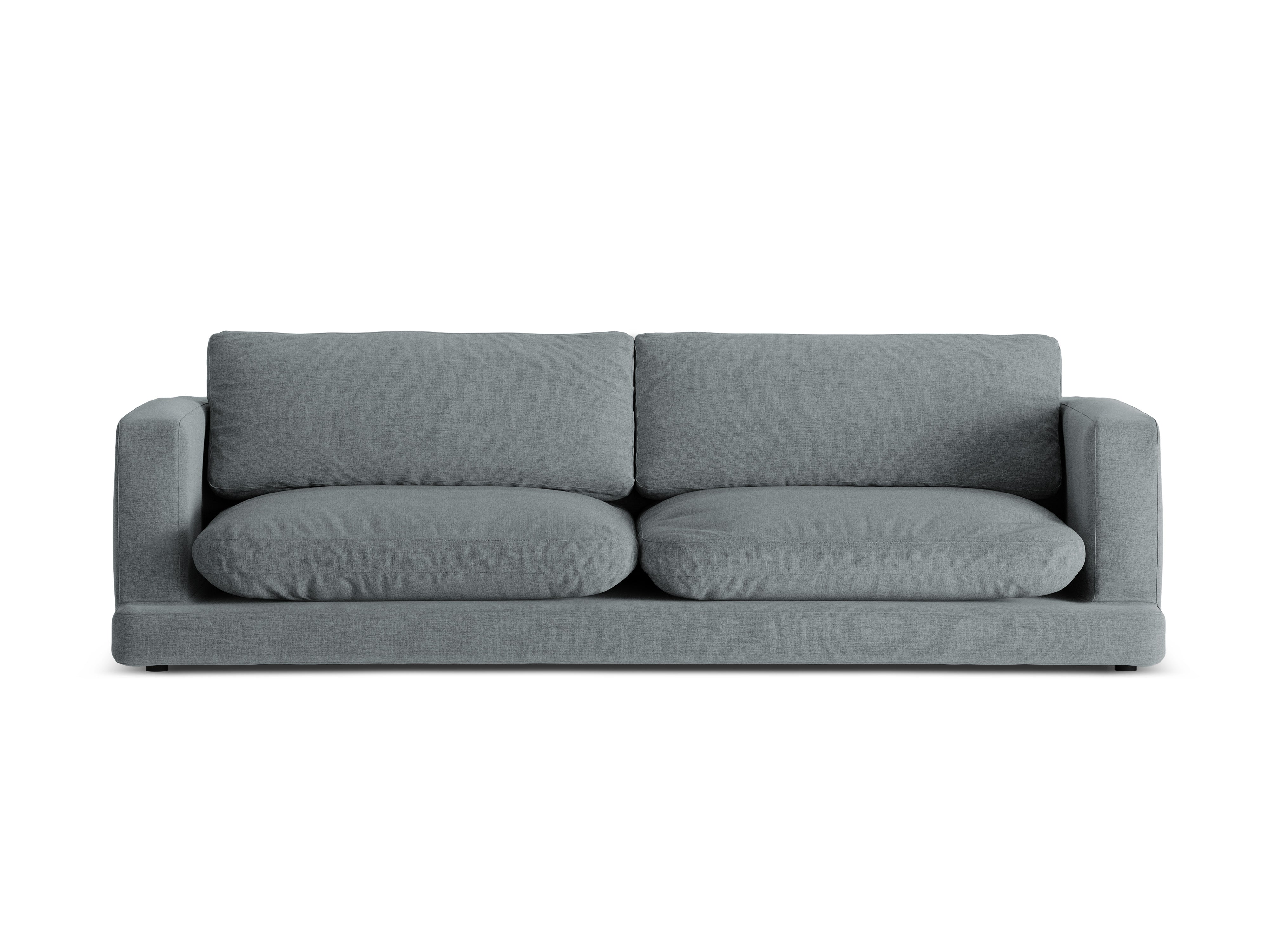 Sofa für 4 Personen DAPHNE dunkelgrau Chenille