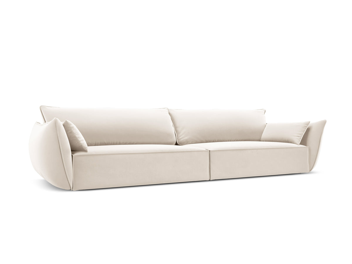 Sofa van fluweel voor 4 personen VANDA beige