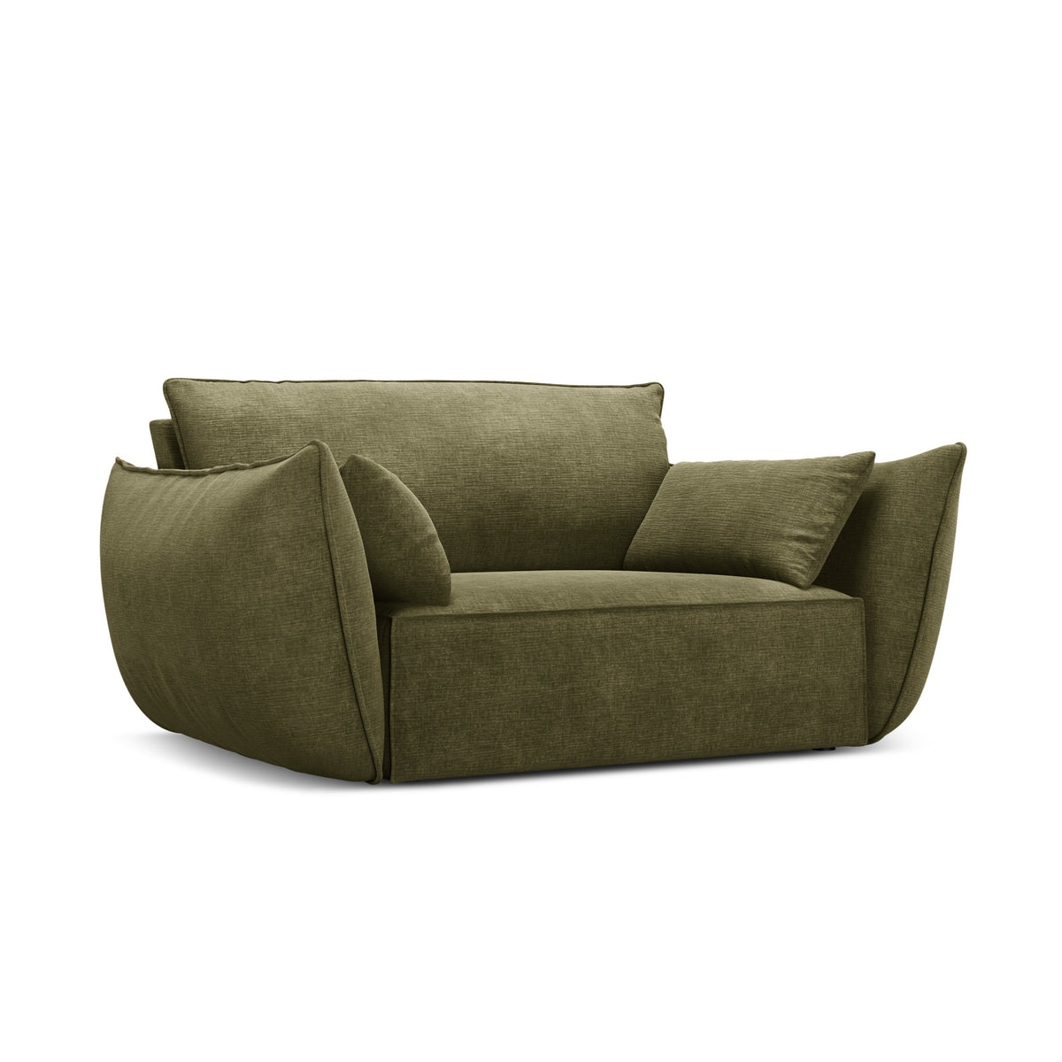 Fauteuil in chenille stof VANDA groen