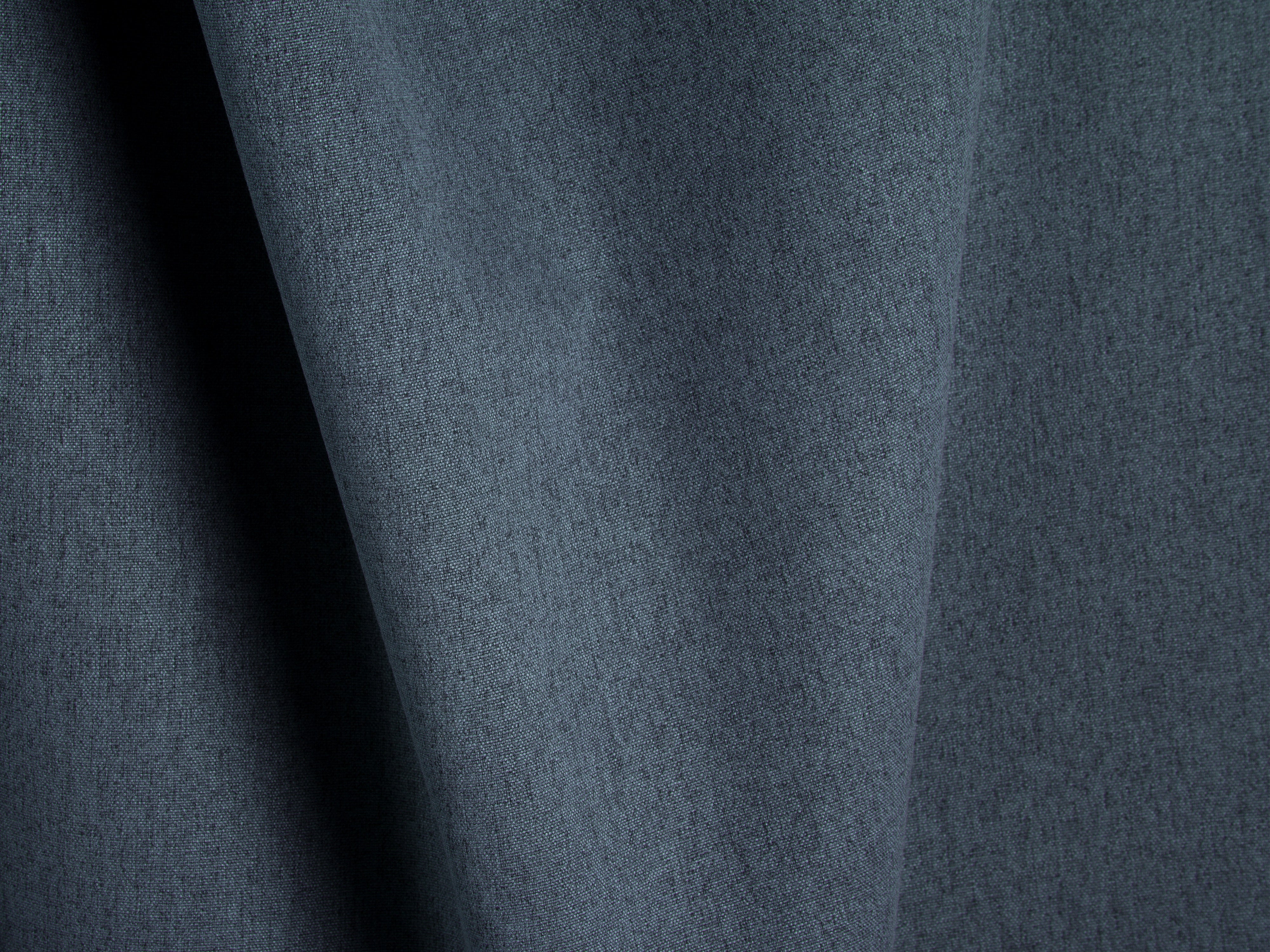 Linkerhoekbank met slaapfunctie RIBES denimblauw chenille