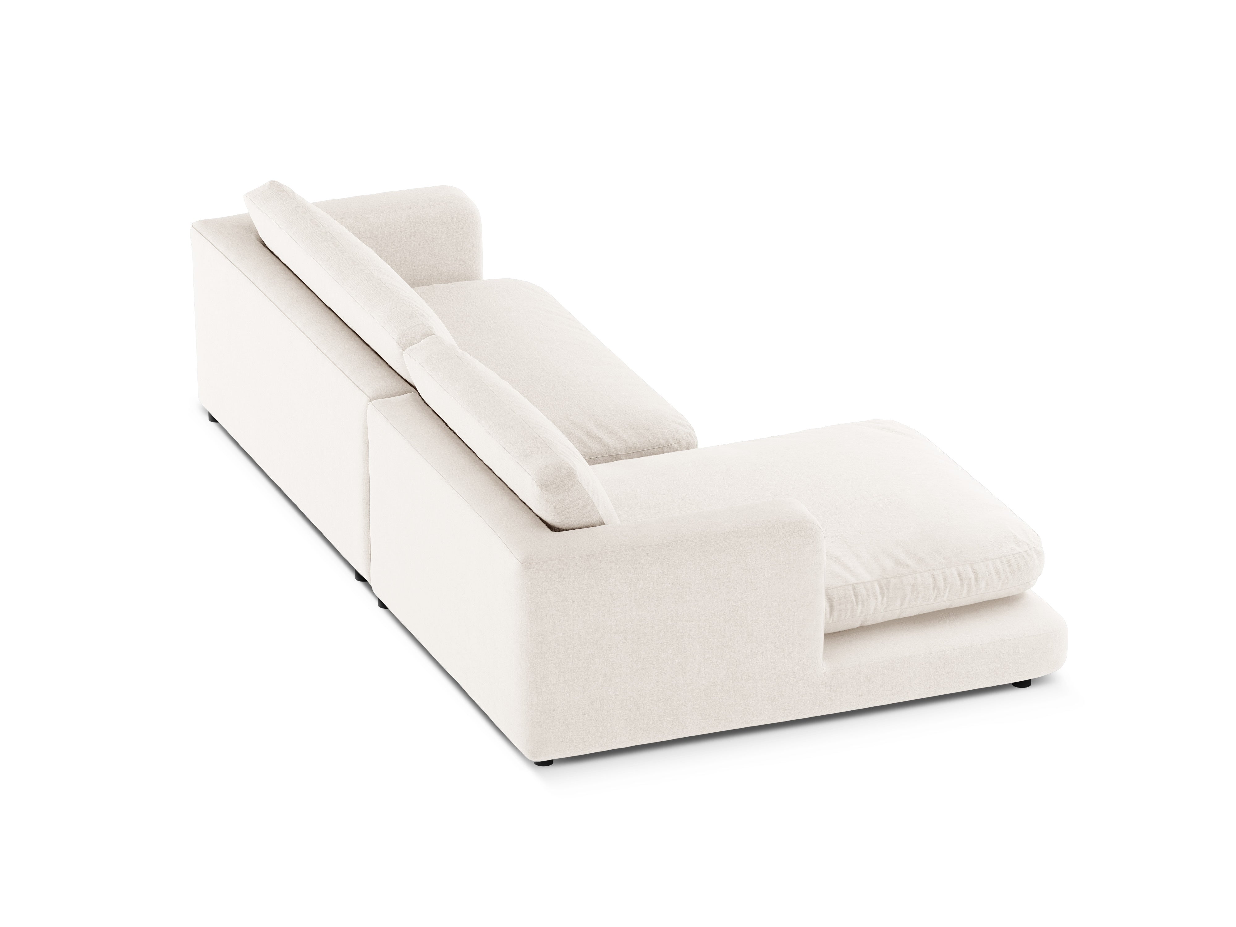 Linkerhoekbank DAPHNE gebroken wit chenille