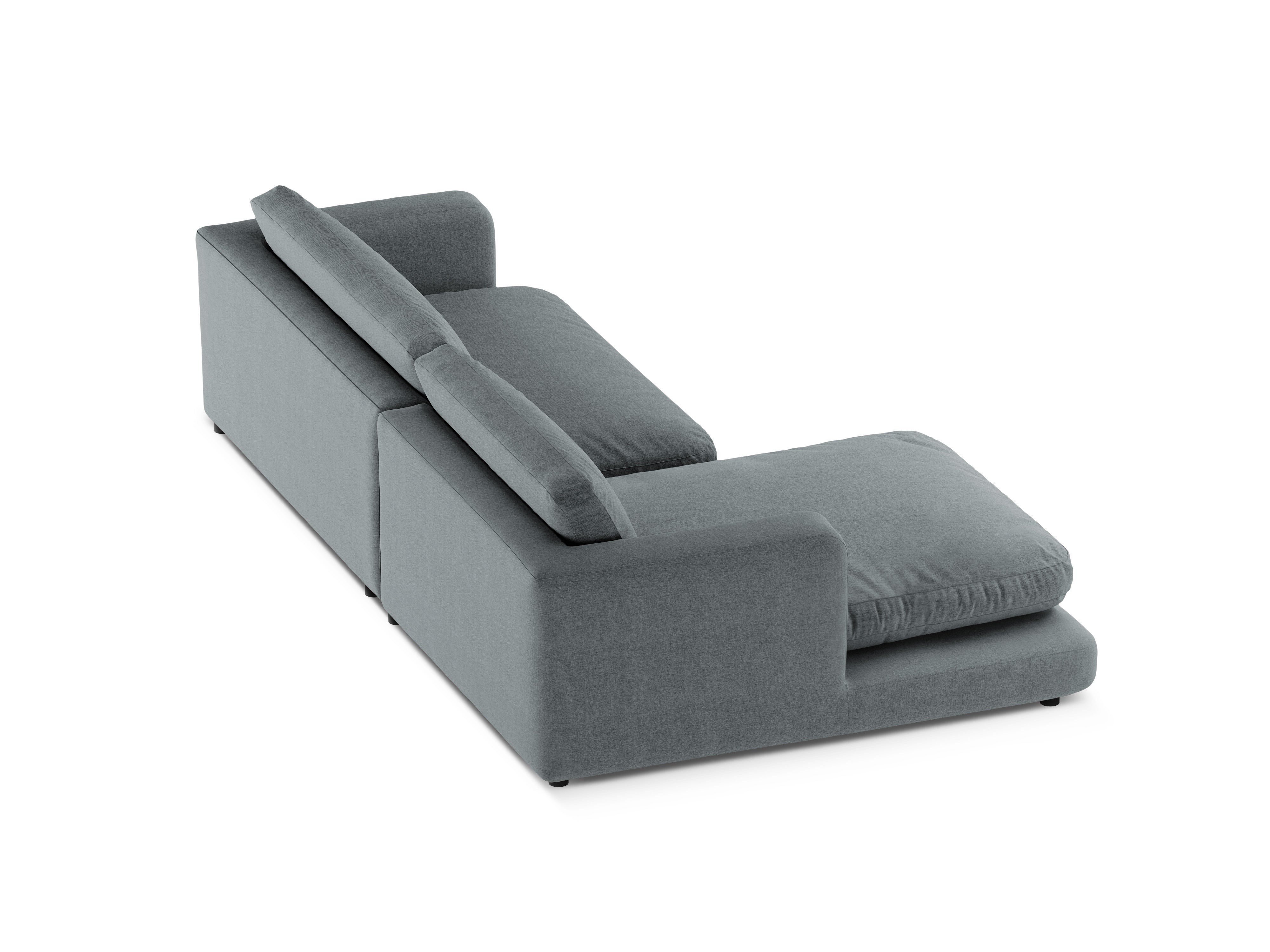 Linker hoekbank DAPHNE donkergrijs chenille