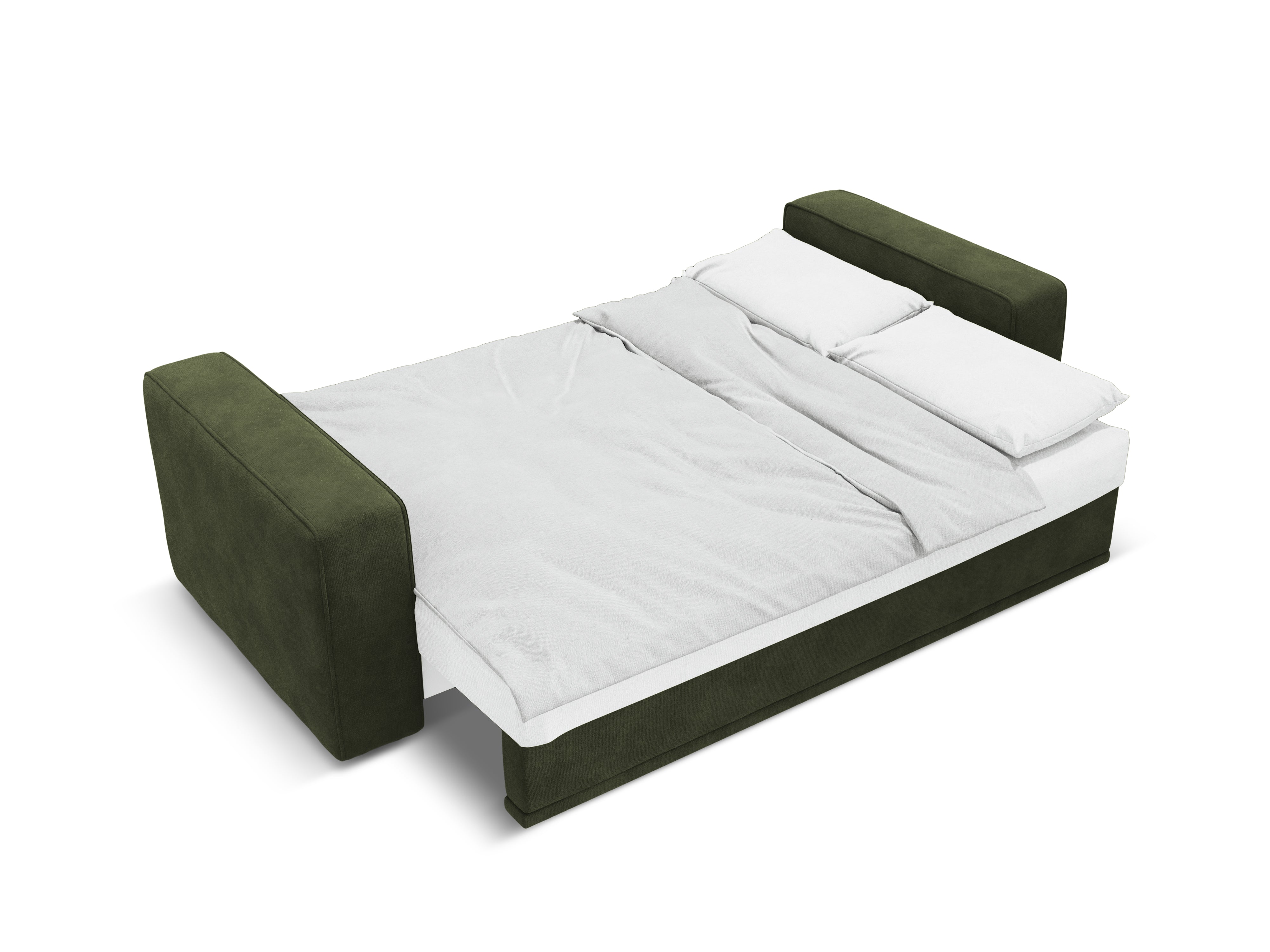 Groene fluwelen rechtszijdige hoekbank met slaapfunctie RIBES