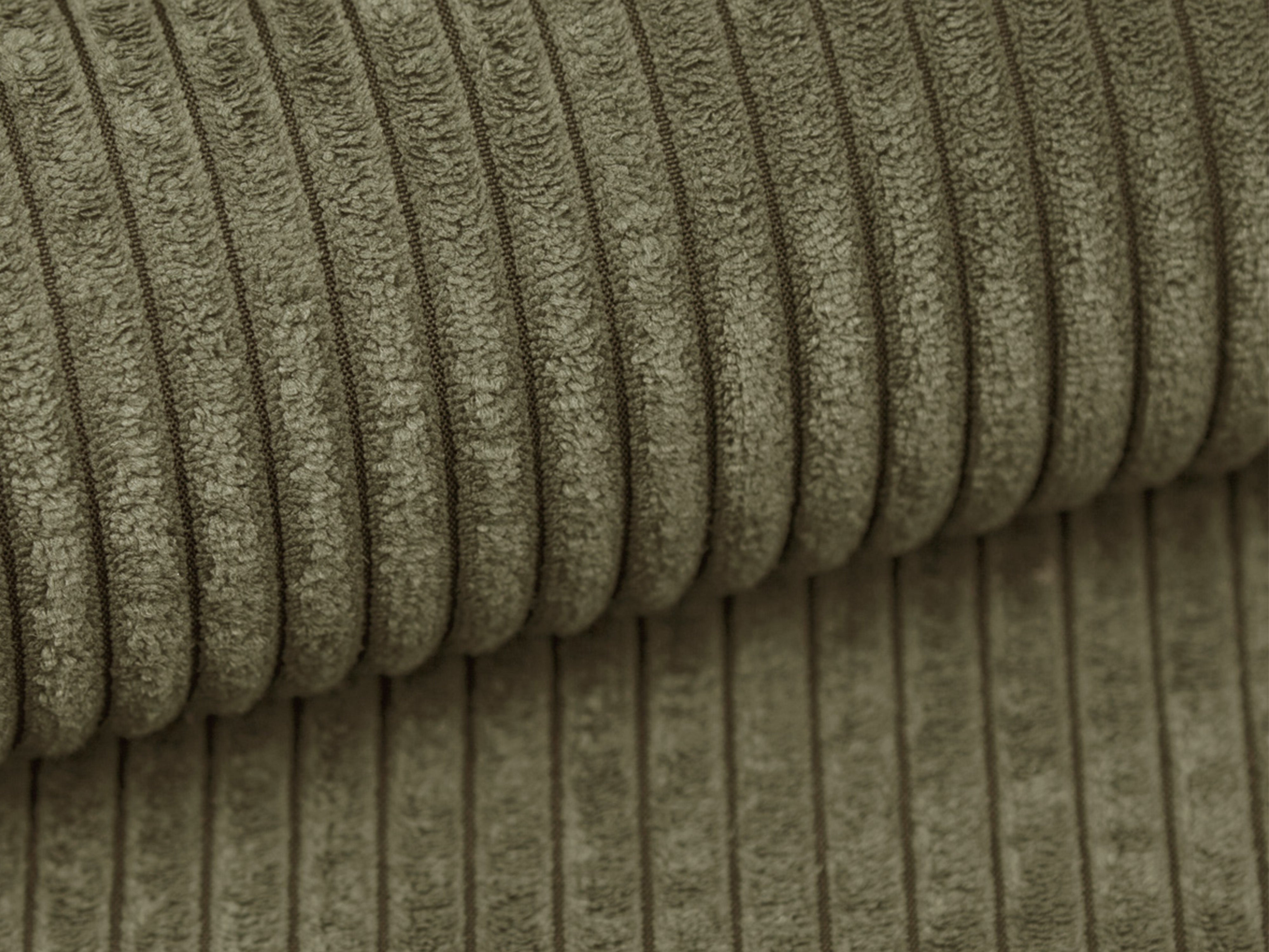 Rechthoekige bank met slaapfunctie RIBES groen corduroy