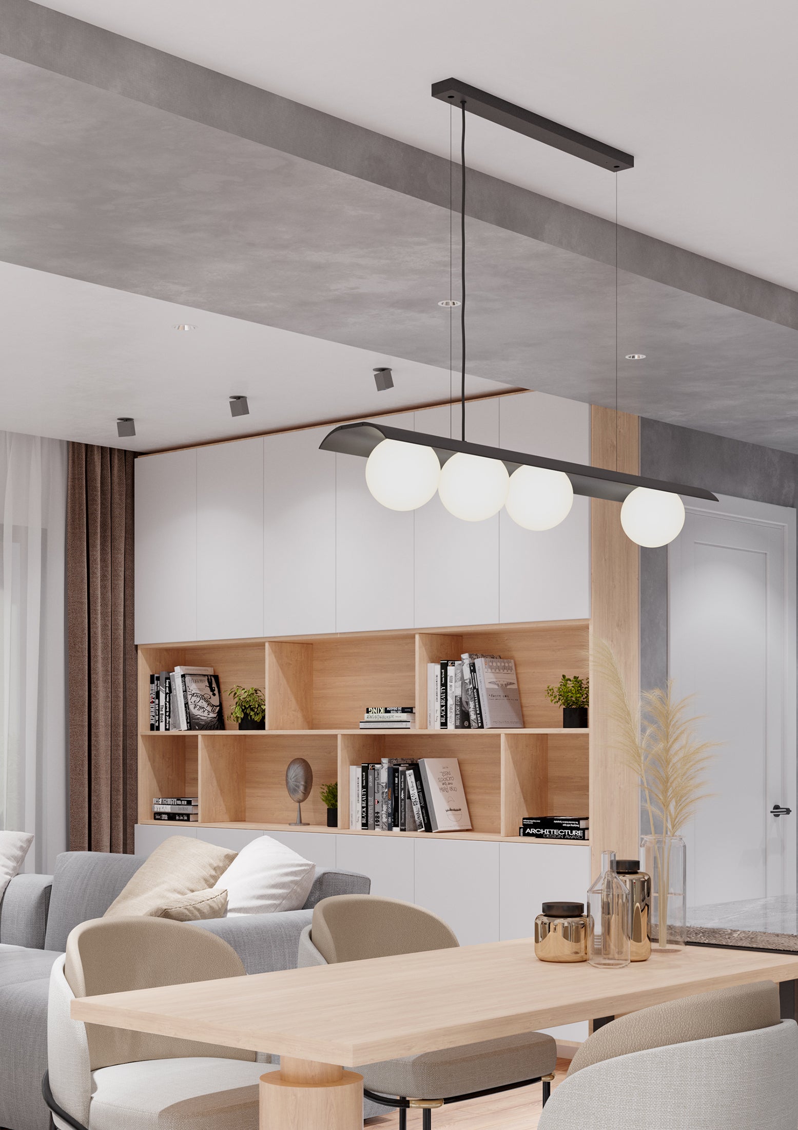 MODERN BALL ASYMMETRY X4 pendant lamp