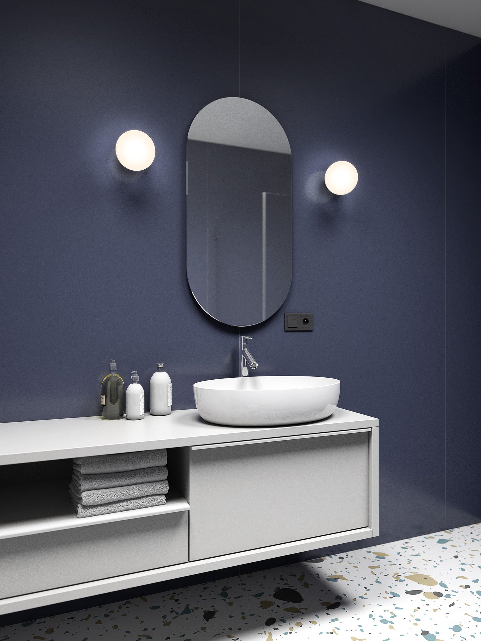 Oprawa natynkowa MODERN BALL SIMPLE HERMETIC G/K