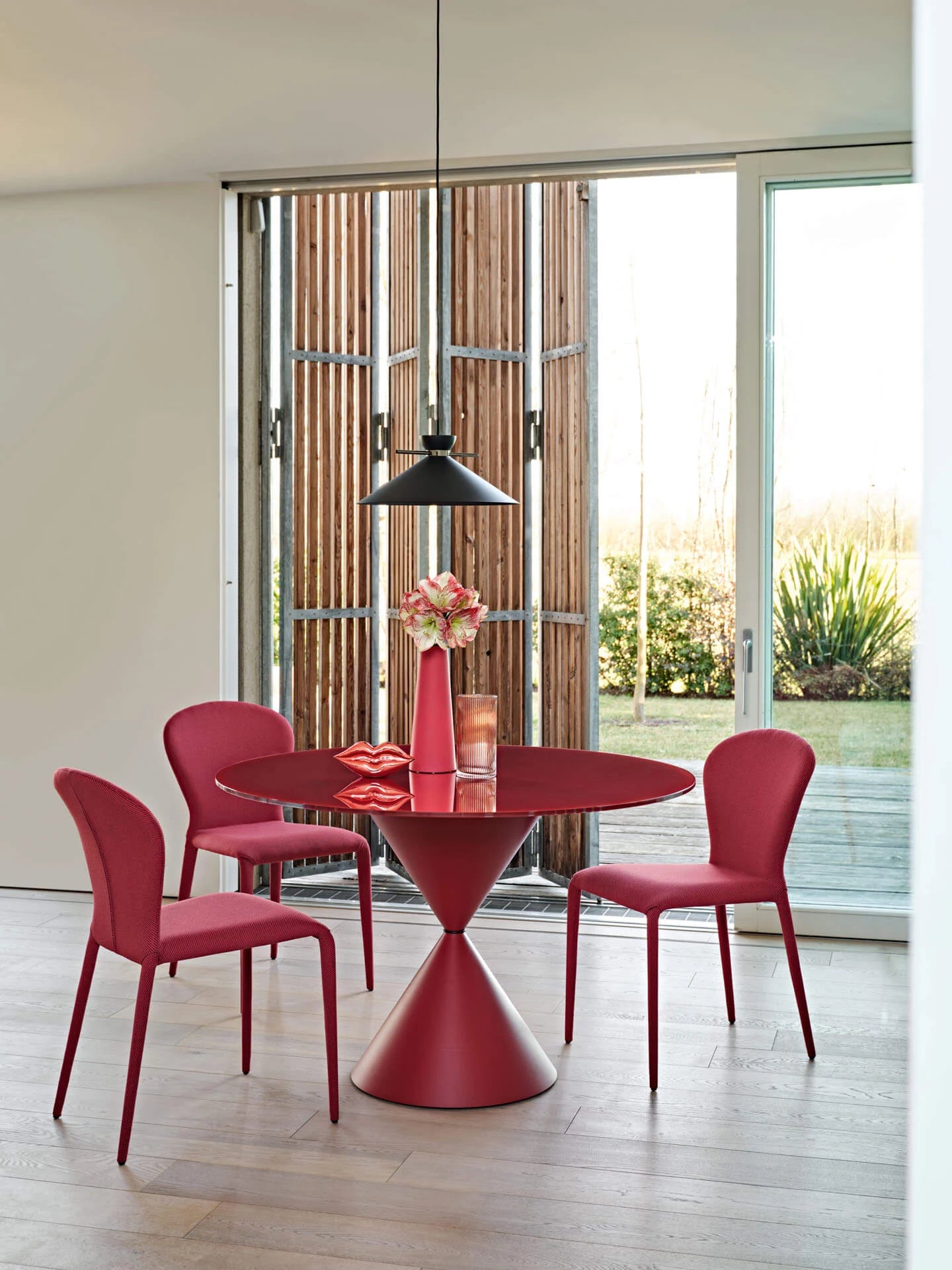 Ronde tafel CLESSIDRA zwart met fango - showroommodel