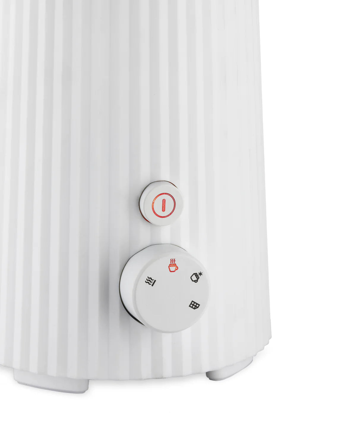 Witte PLISSÉ melkschuimer