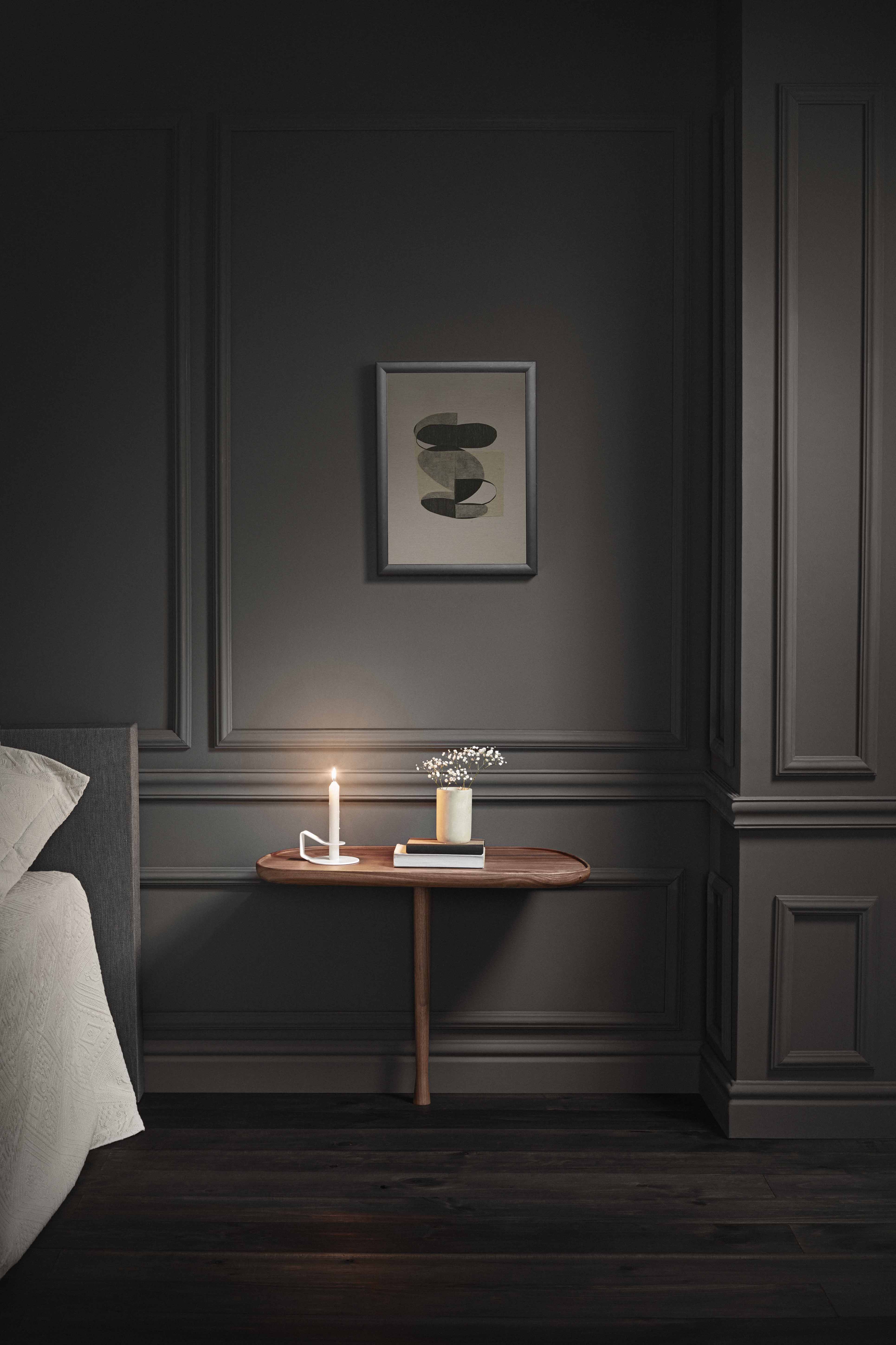 MESITA Walnut Solid Wood Wall Side Table