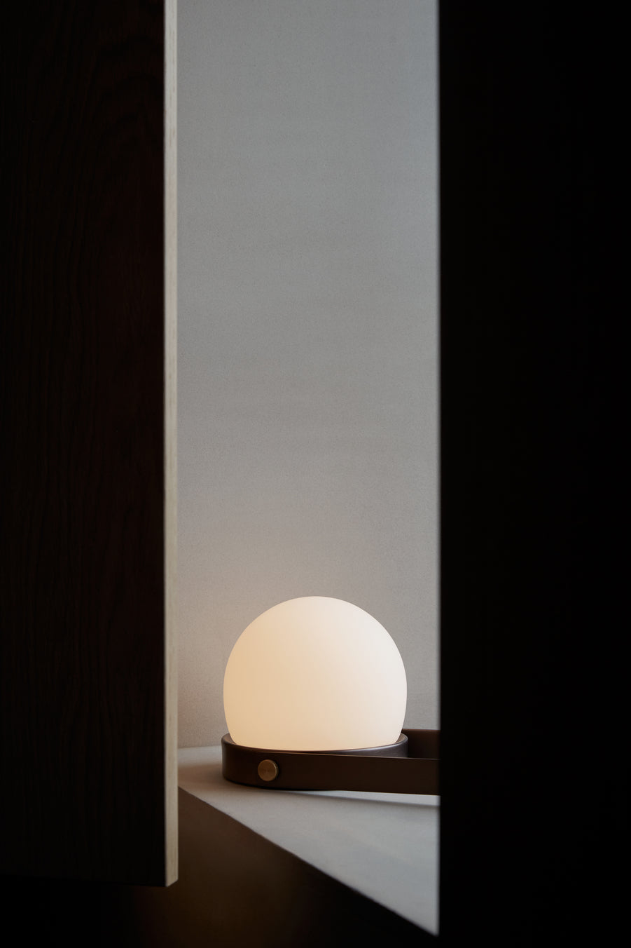 Tragbare Lampe CARRIE brüniertes Messing