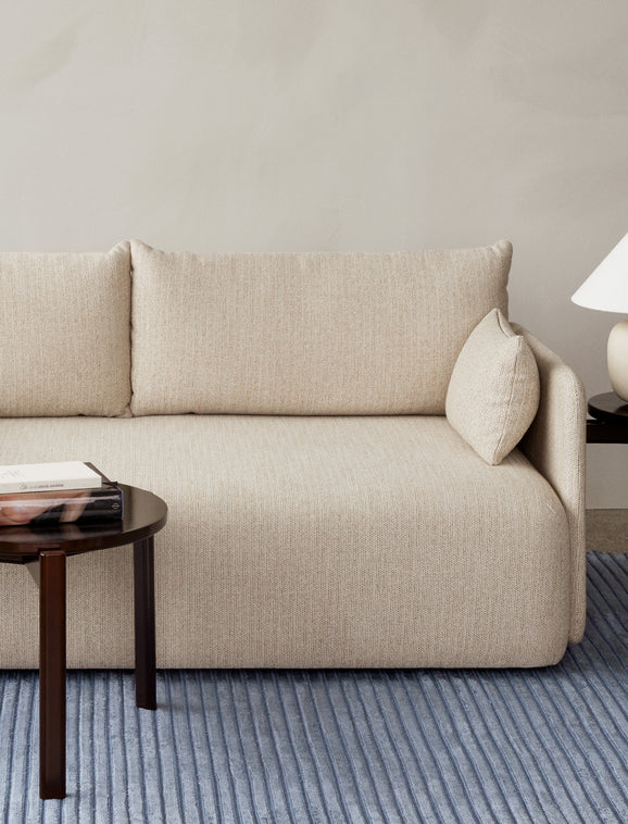 2-seater OFFSET sofa brown