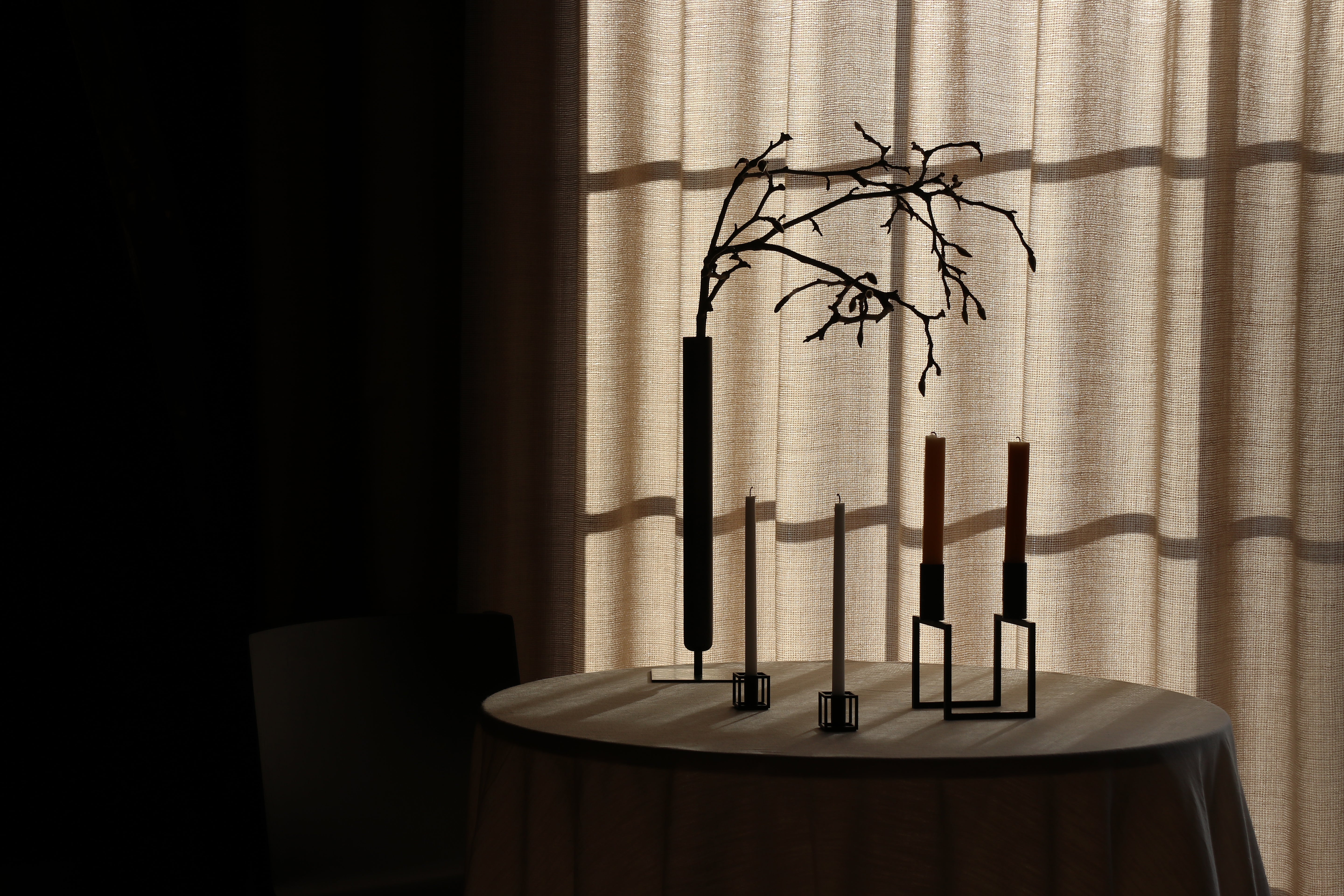 Kerzenhalter KUBUS LINE weiß