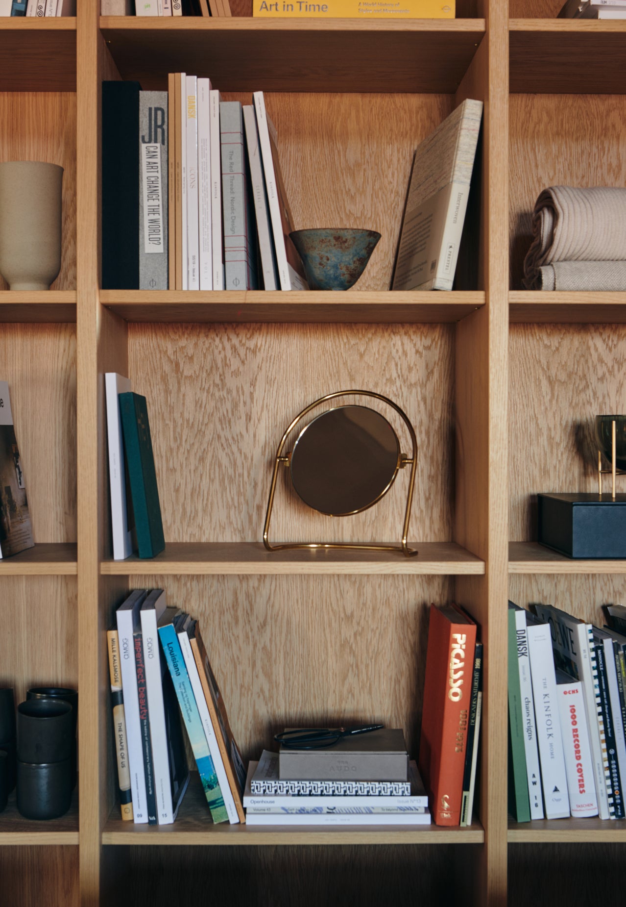 Tischspiegel NIMBUS poliertes Messing