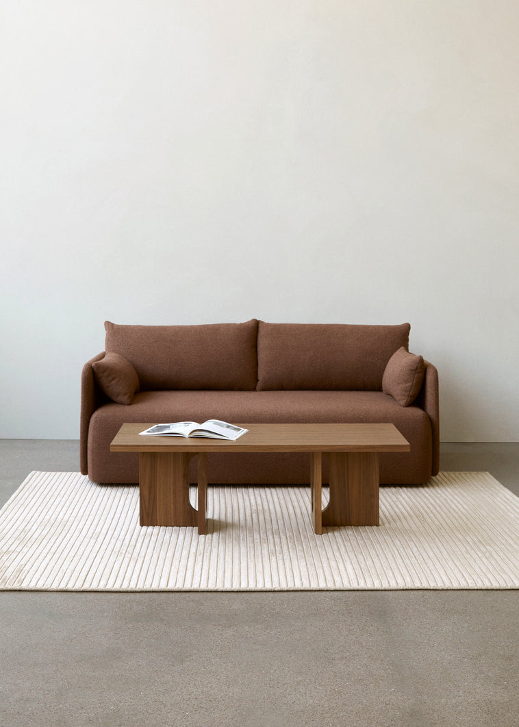 2-seater OFFSET sofa brown