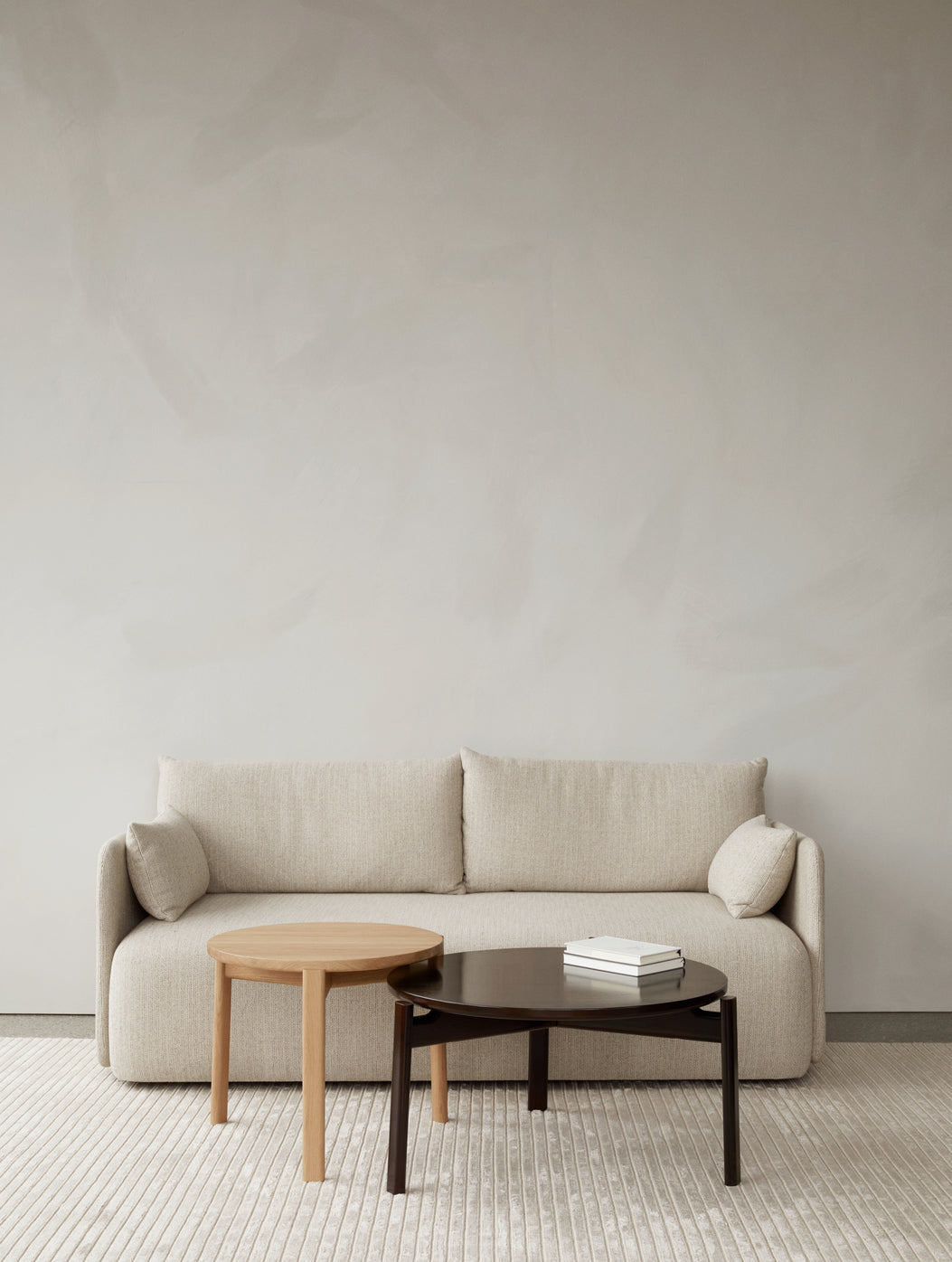 2-seater OFFSET sofa brown