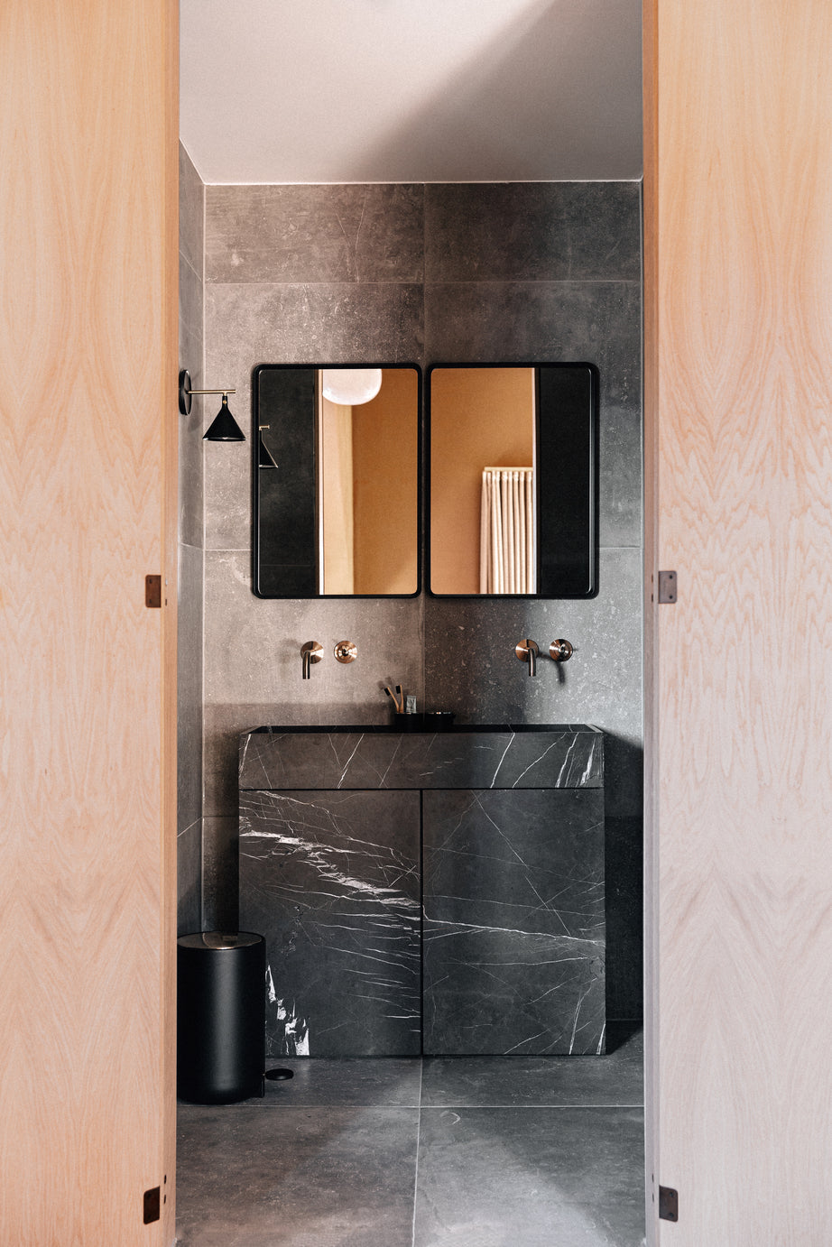 NORM black wall mirror