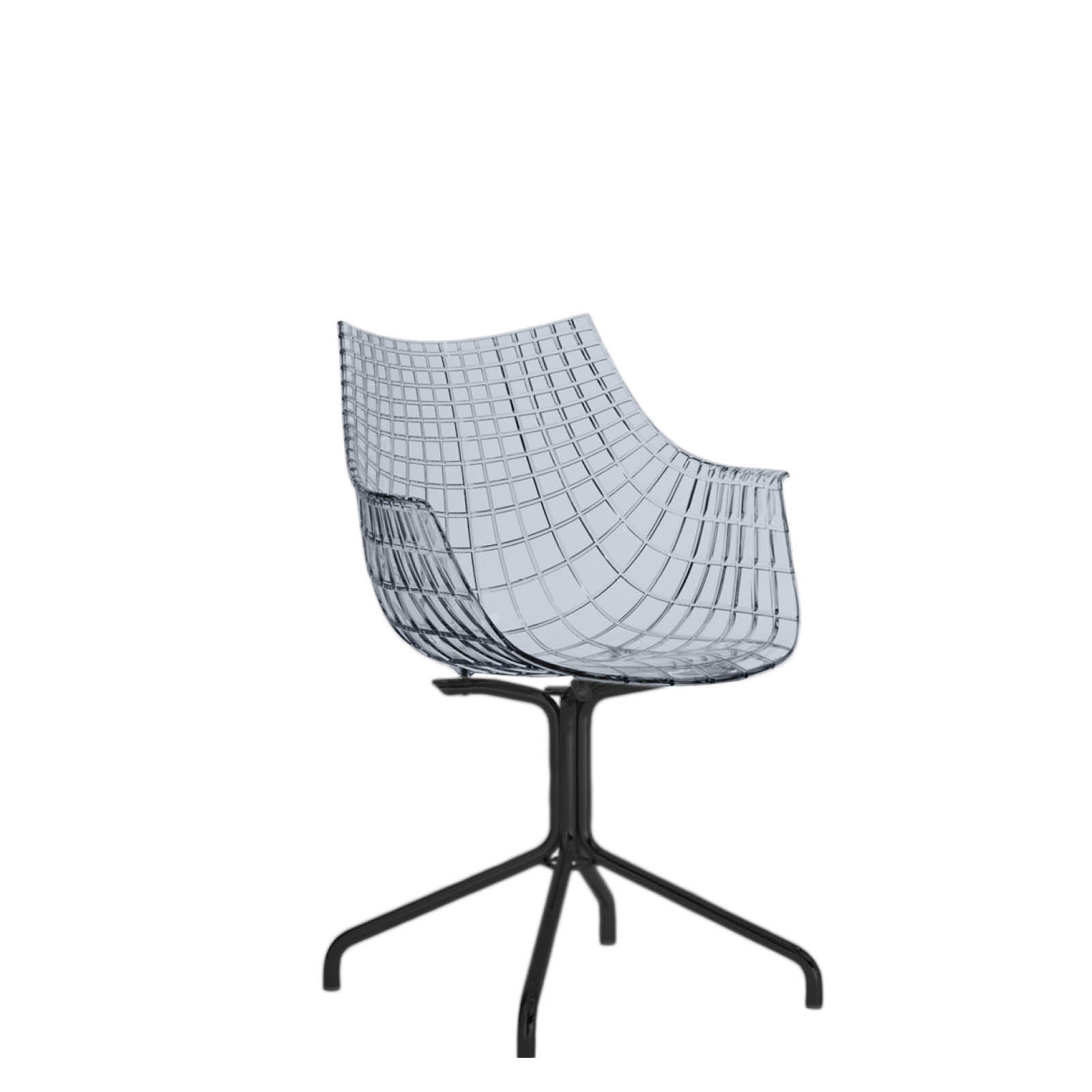 Meridiana -Stuhl rauchte mit einer schwarzen Basis