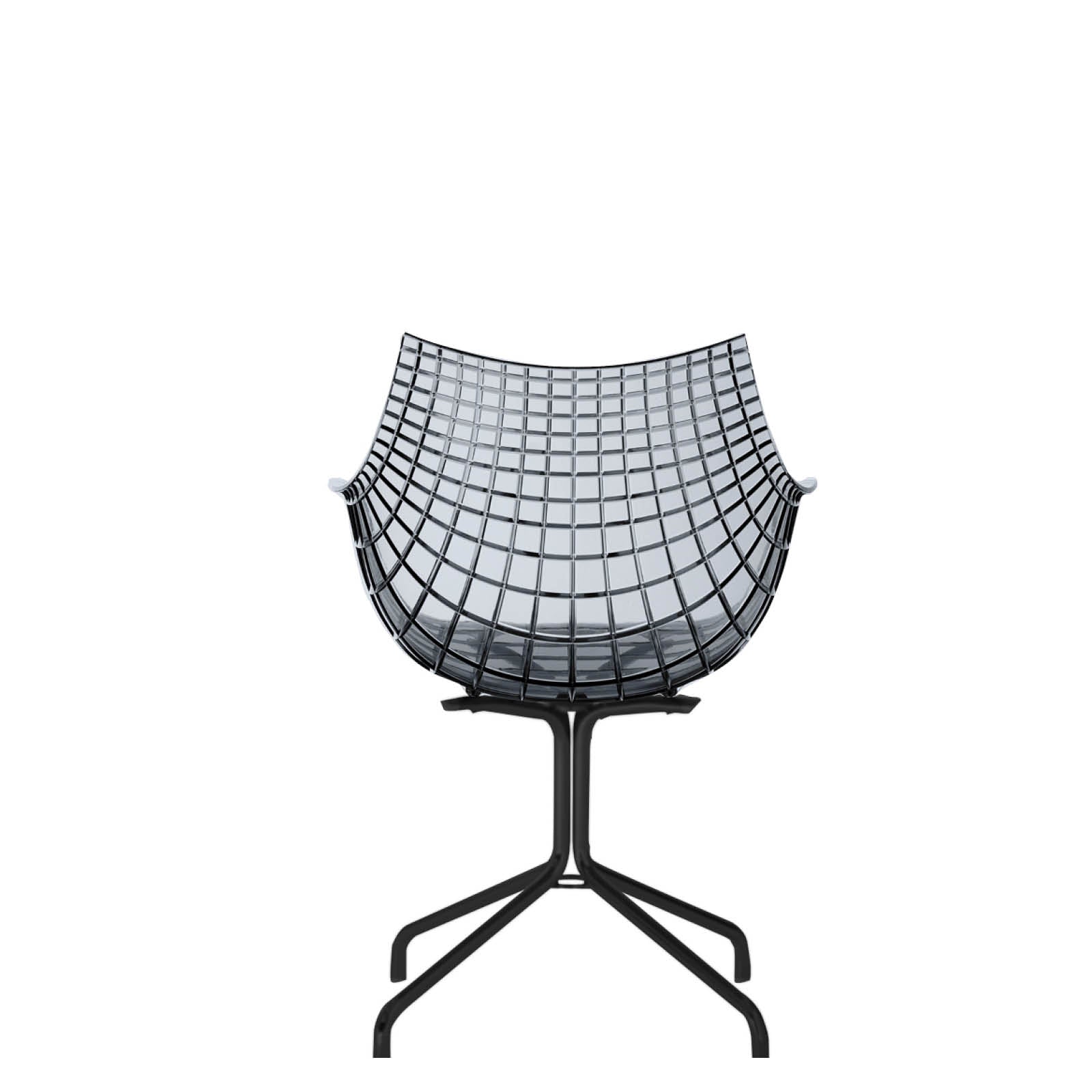 Meridiana -Stuhl rauchte mit einer schwarzen Basis