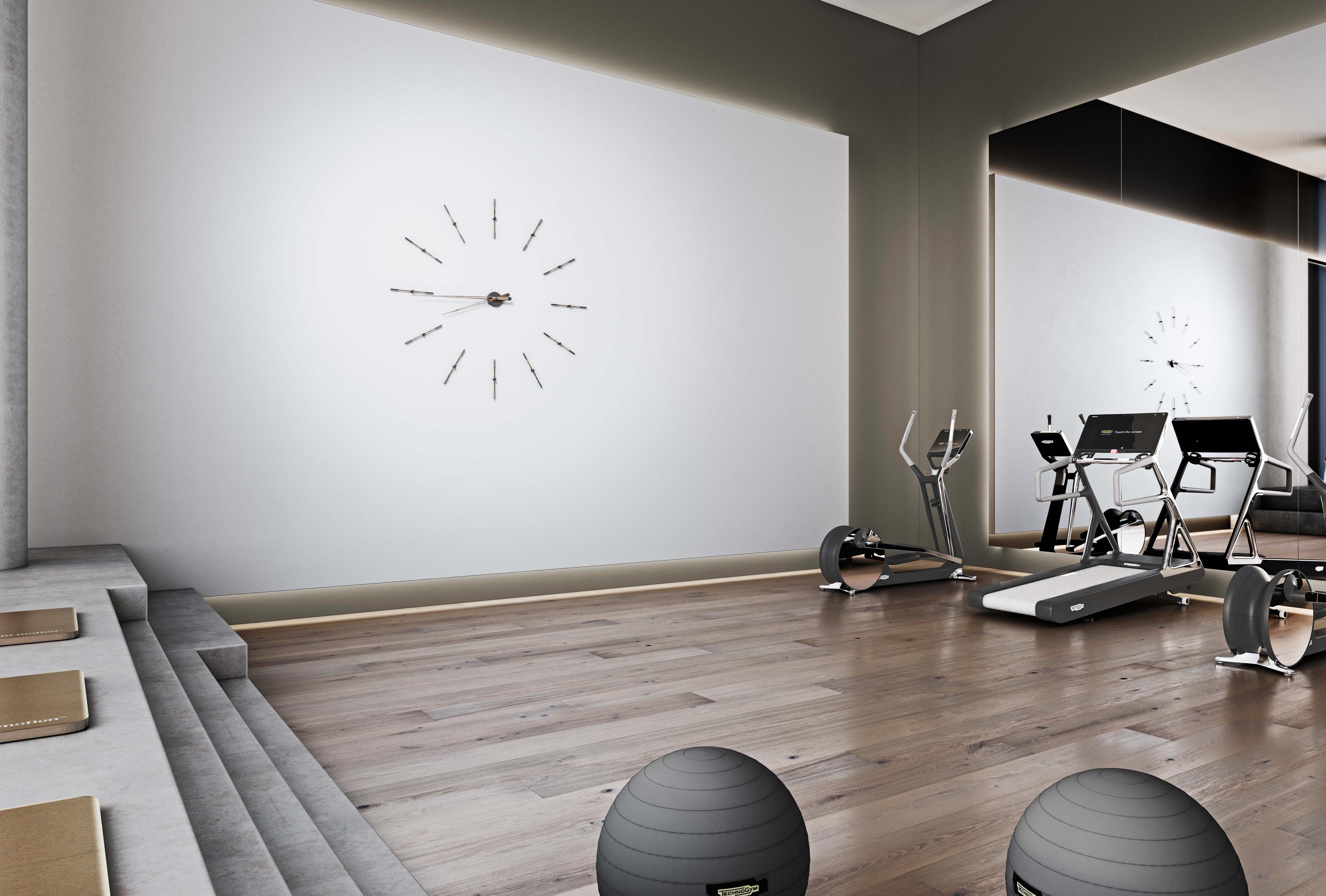 Wanduhr MERLIN aus Nussbaum mit Graphit