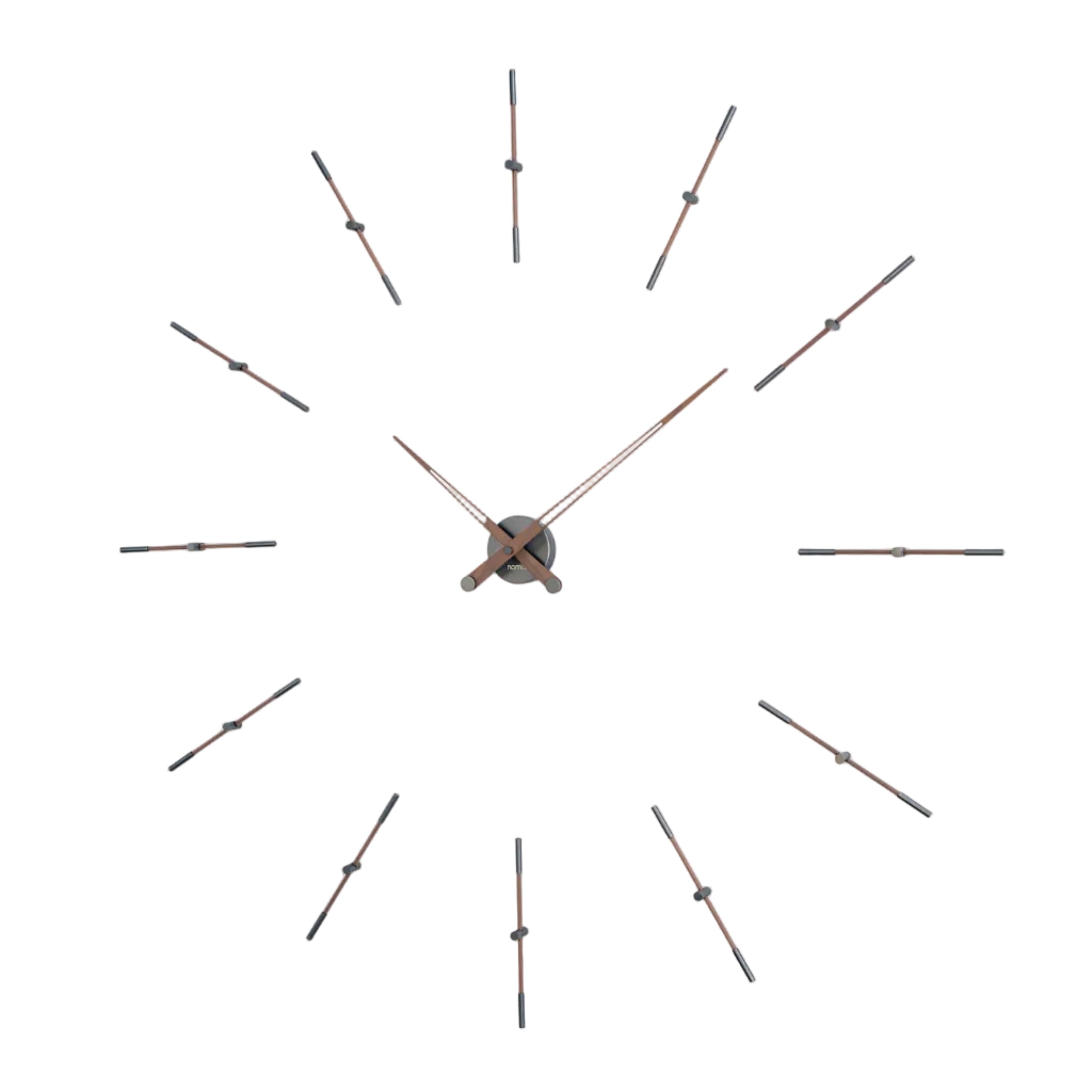 Wanduhr MERLIN aus Nussbaum mit Graphit