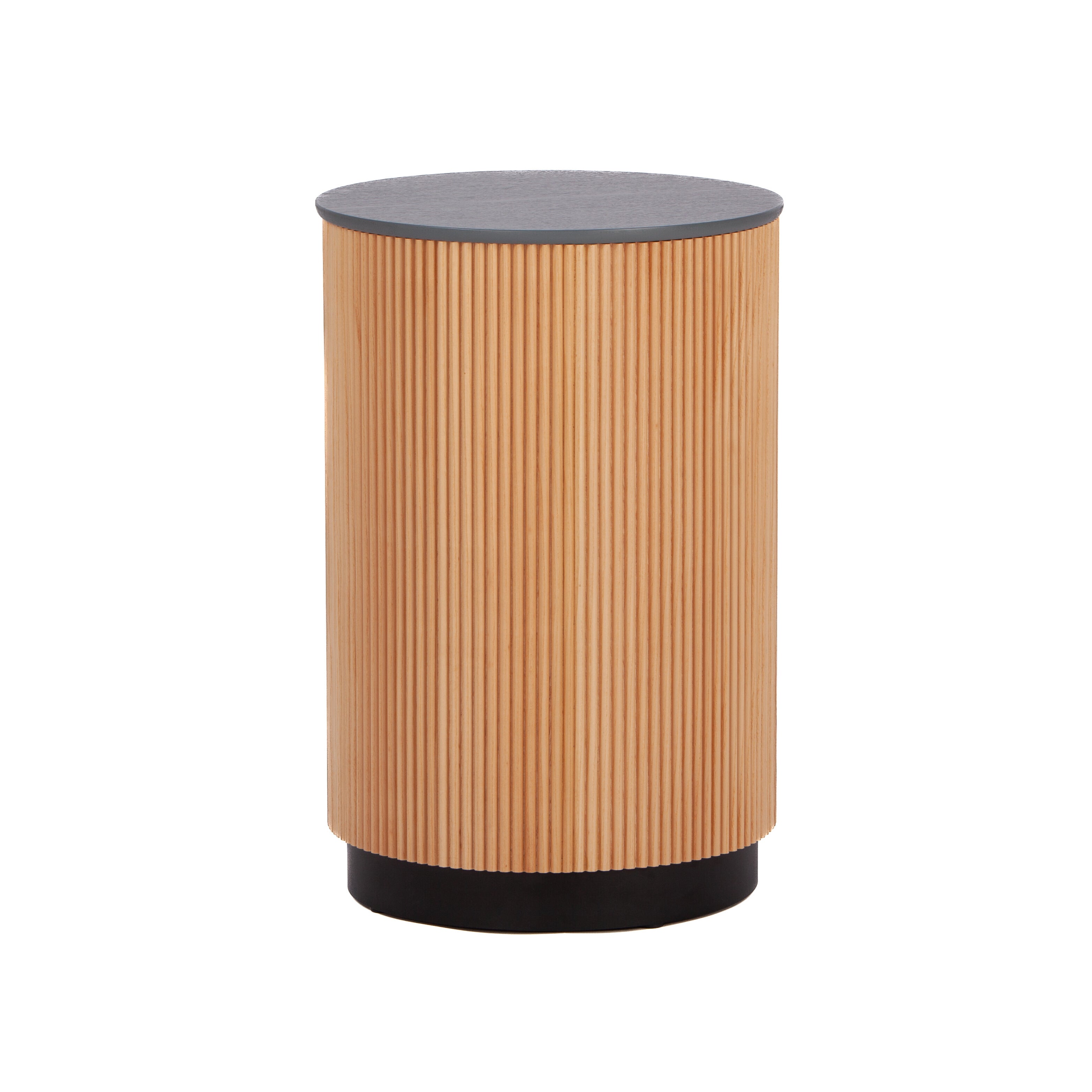 Eikenhouten RILL salontafel met zwart blad