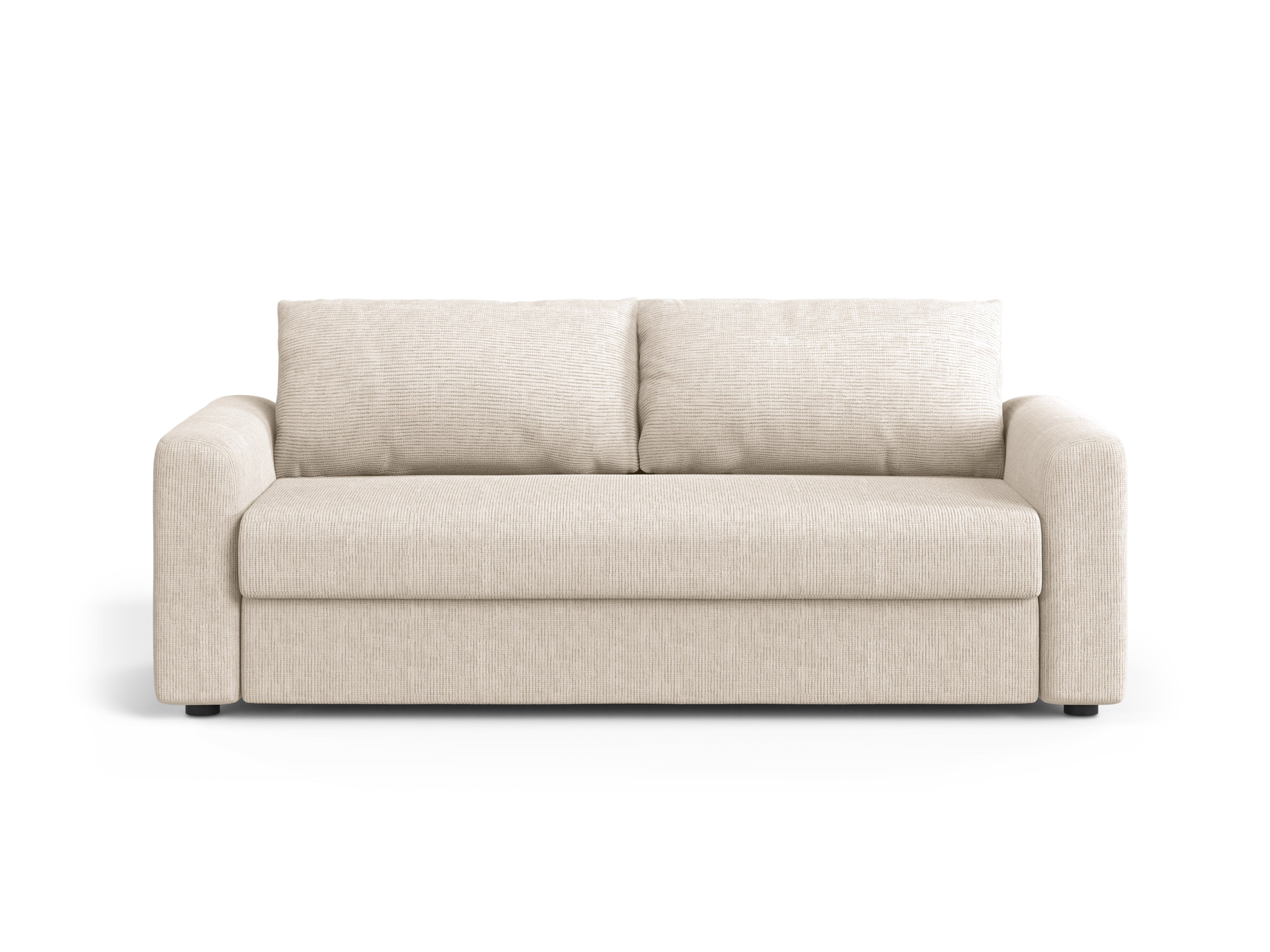 Sofa 3-Sitzer mit Schlaffunktion DAVID hellbeige Melange