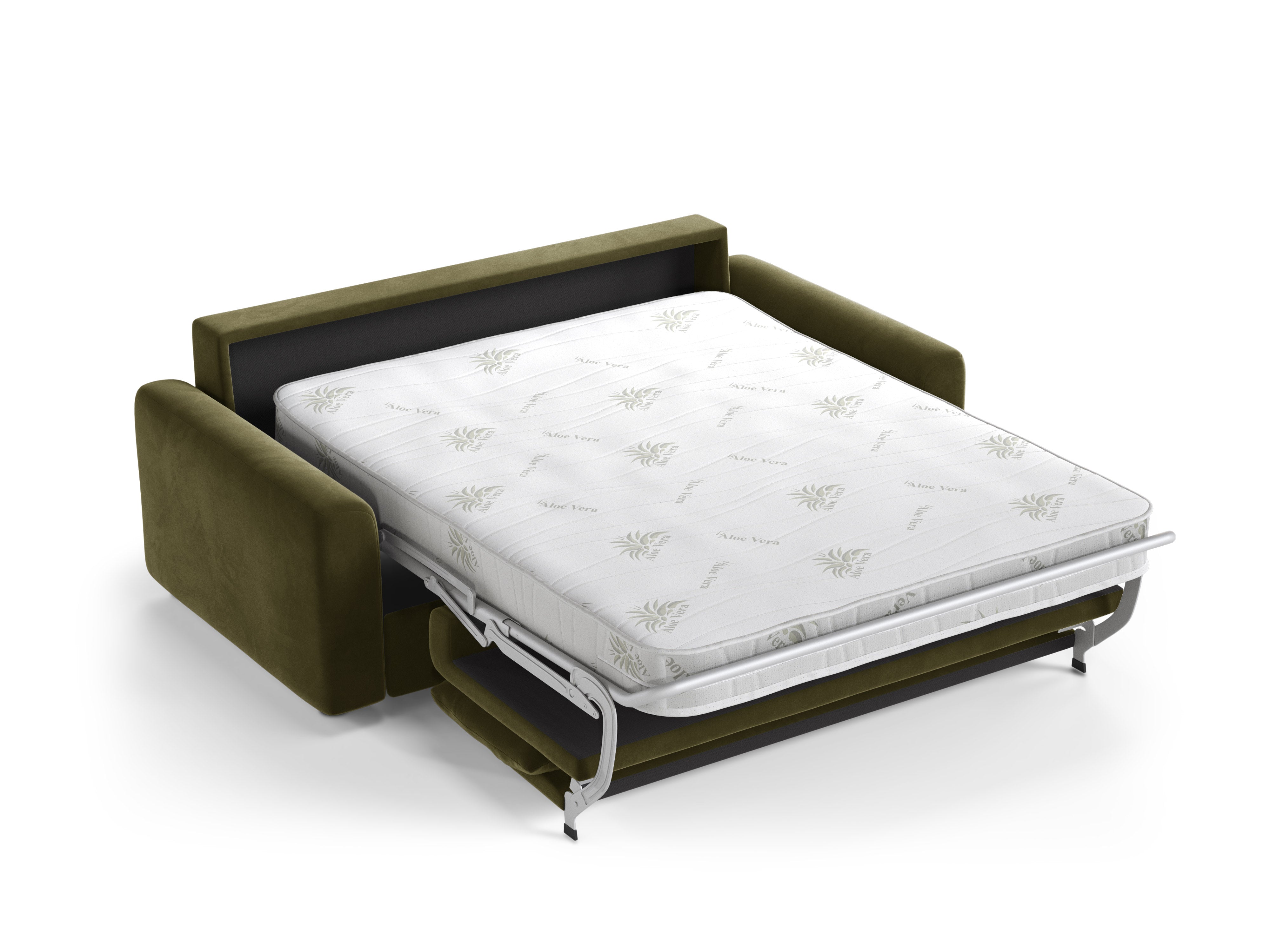 Green 3-Seater Velvet Sofa with Sleeping Function DAVID