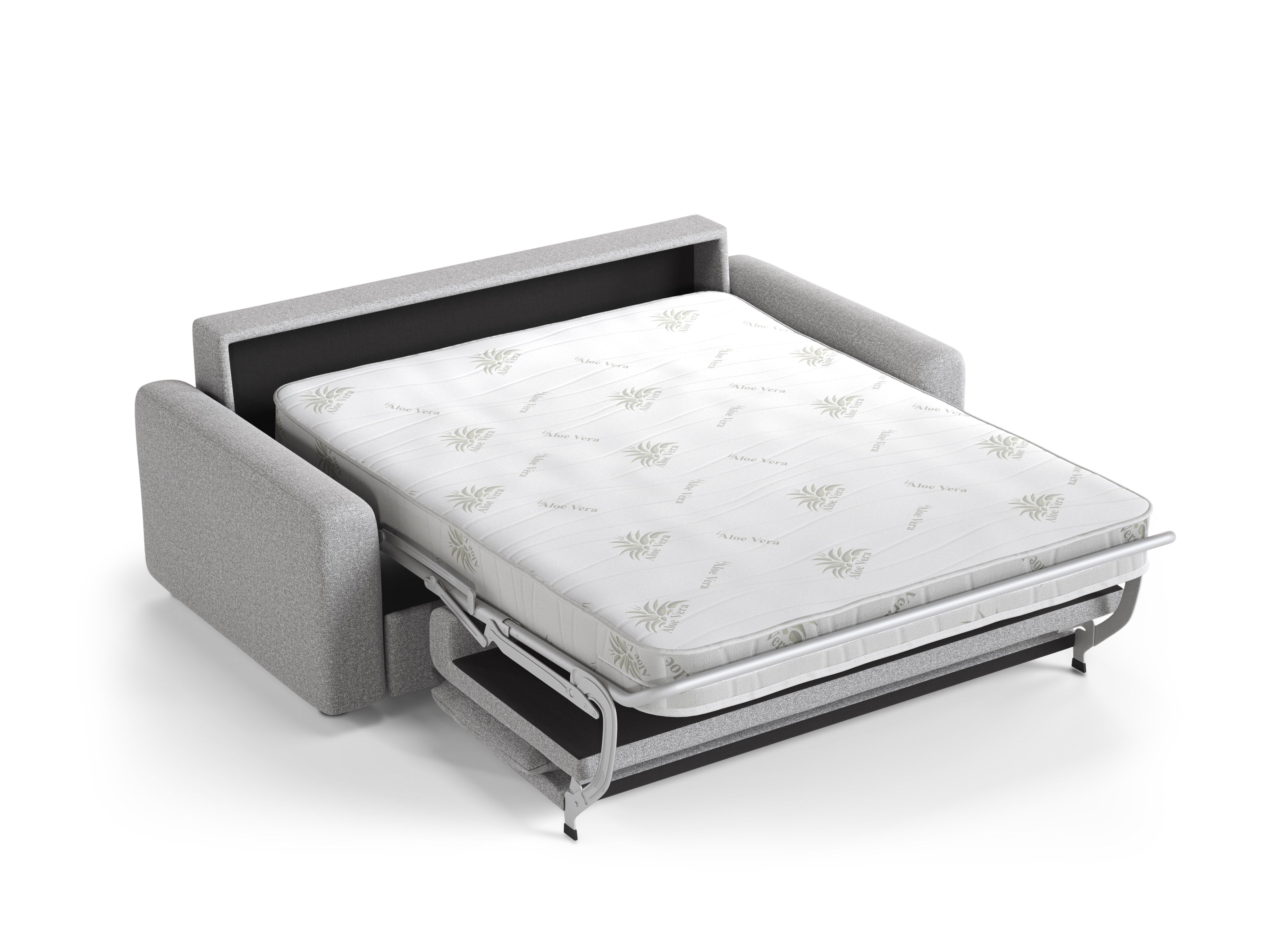 3-Seater Sofa with Sleeping Function DAVID Light Grey
