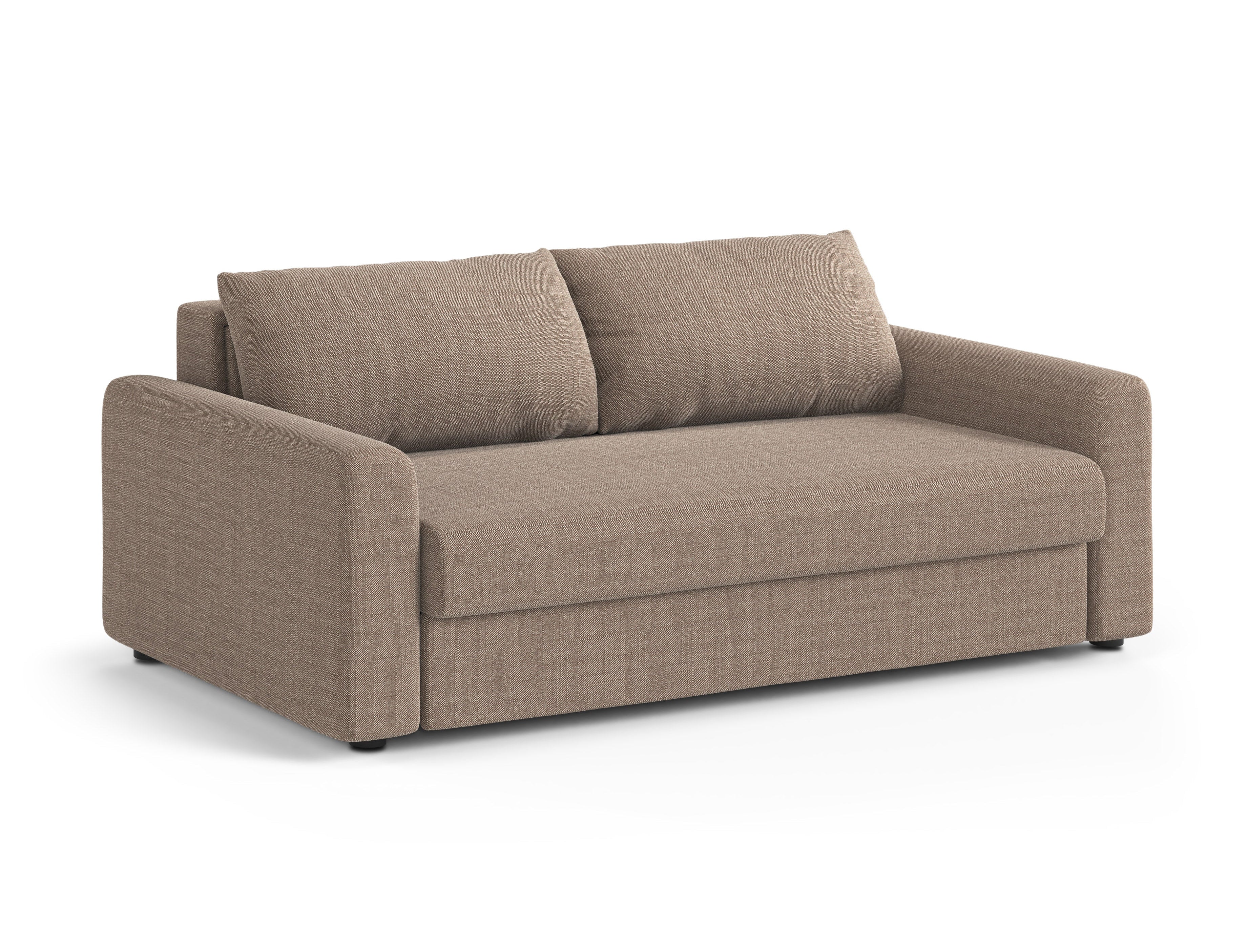 Sofa 3-Sitzer mit Schlaffunktion DAVID hellbraun